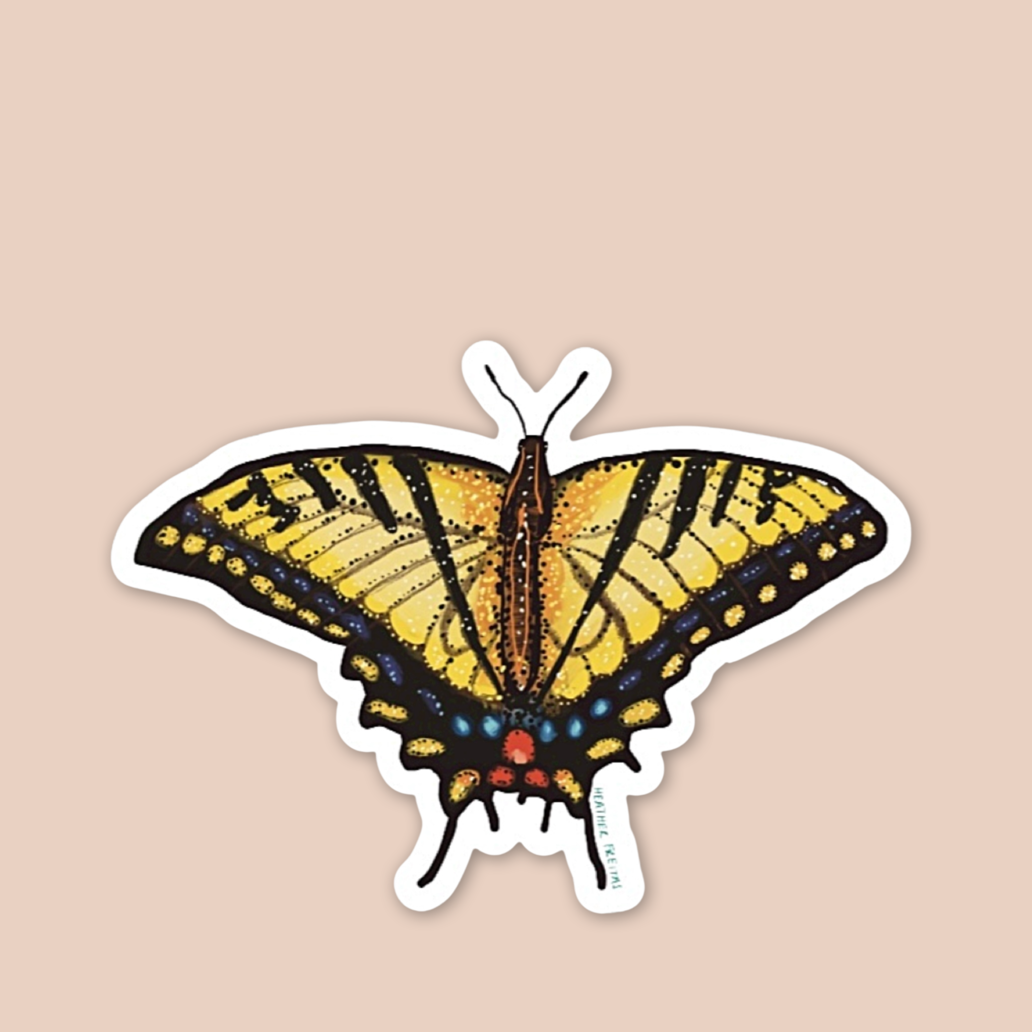 Yellow Swallowtail Butterfly Sticker