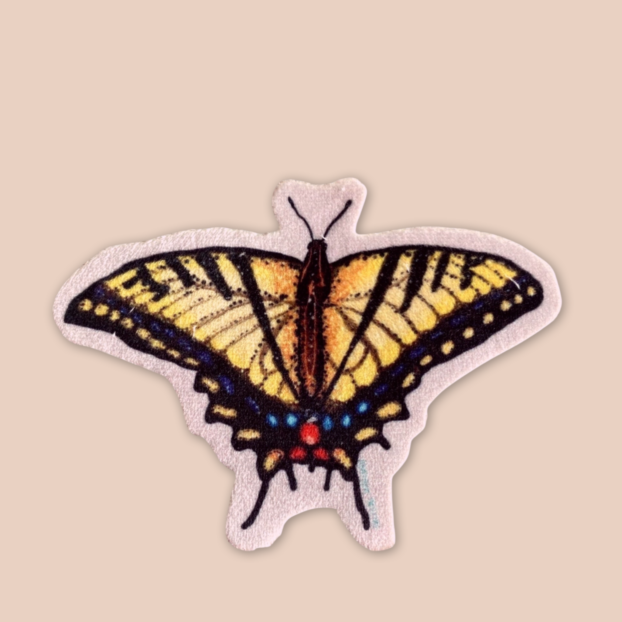 Yellow Swallowtail - Sew On Velveteen Patch