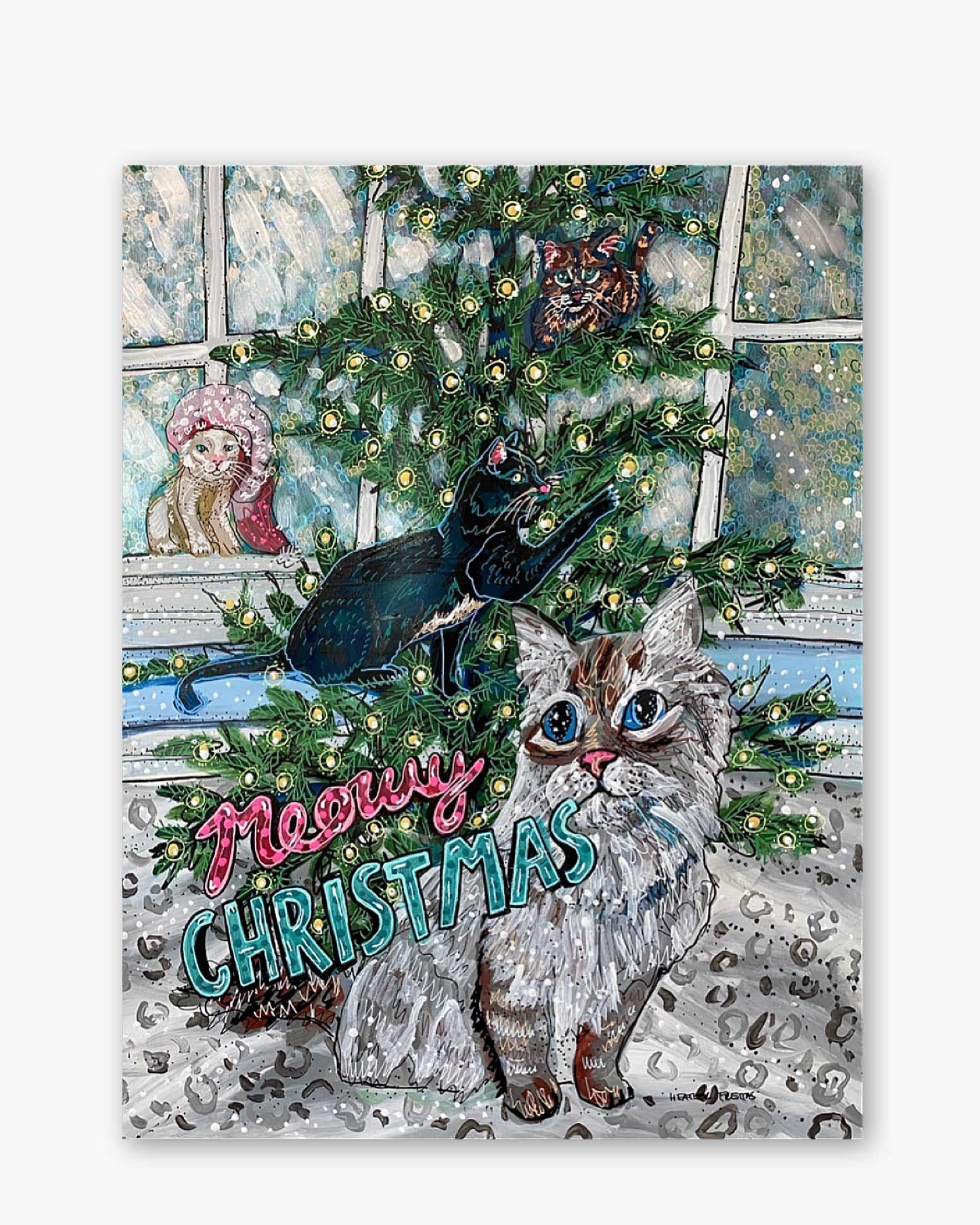 Meowy Christmas ( Original Painting )