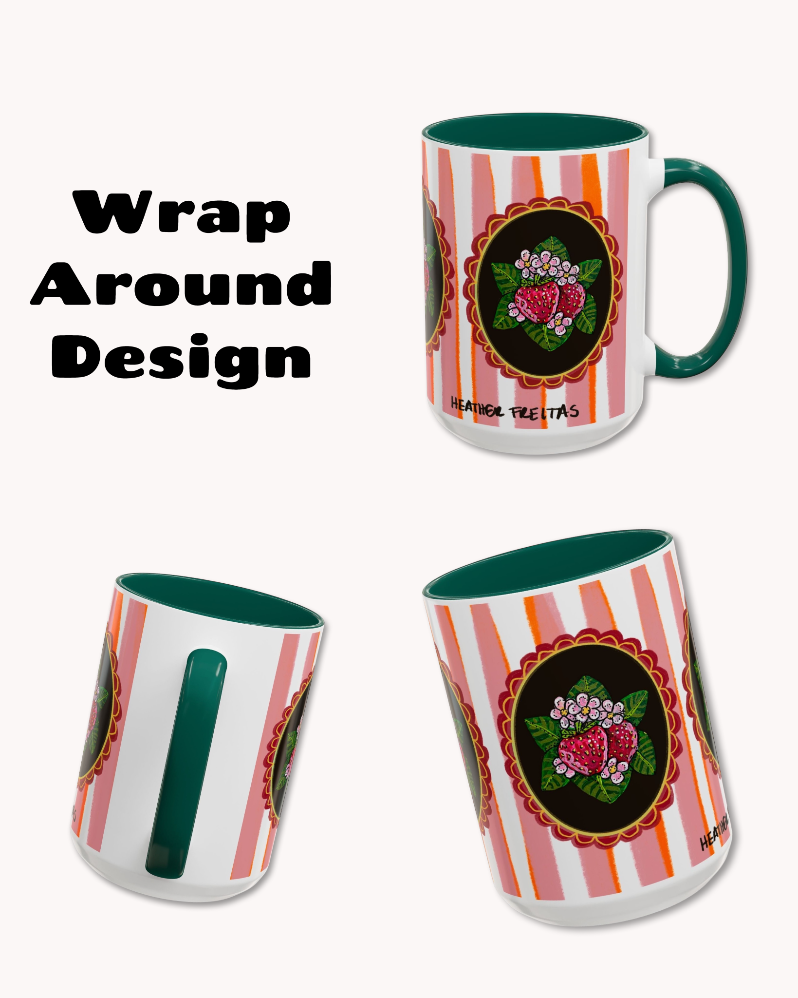 Strawberry Coffee Mug 15oz