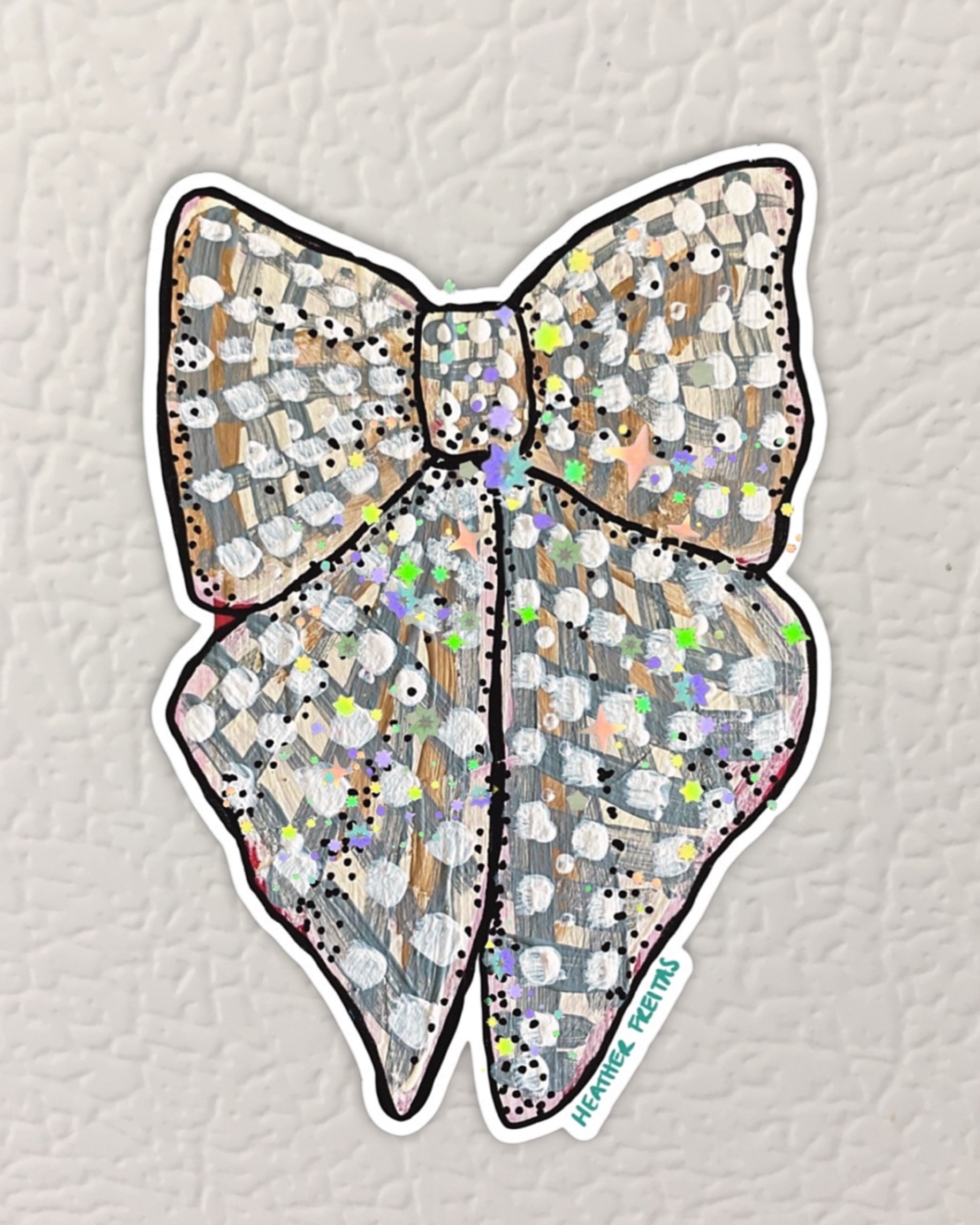White Ribbon Magnet ( Die-Cut )