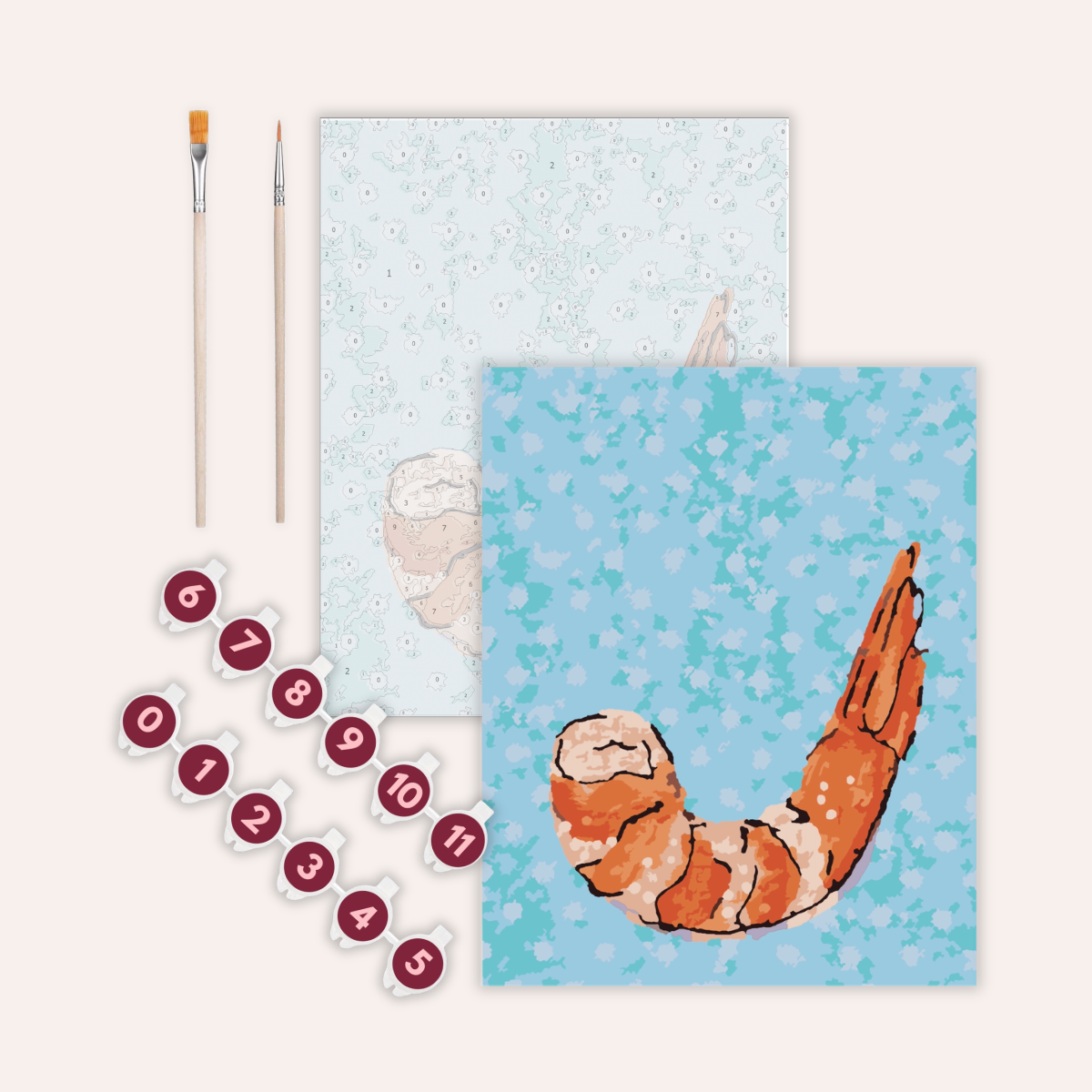 Shrimp - Paint by Numbers Kit