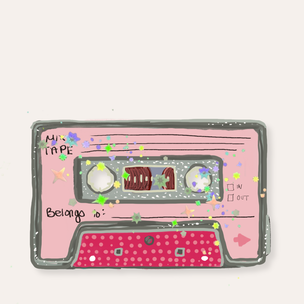 Pink Mixtape Sticker