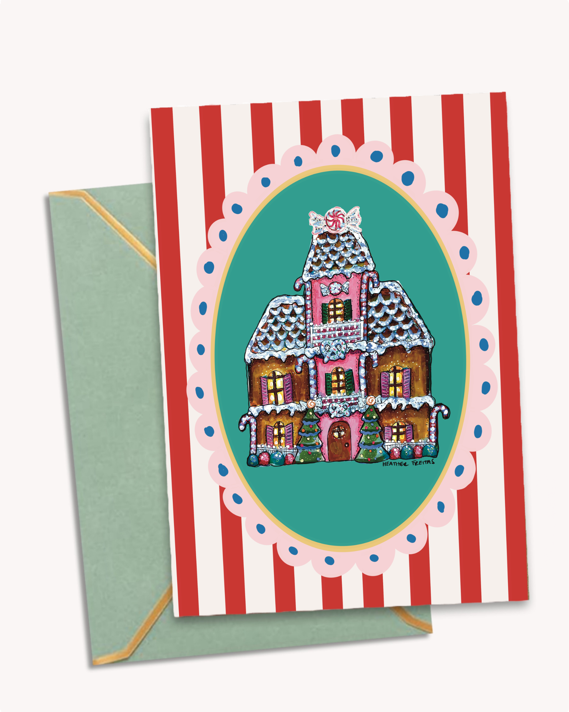 Gingerbread House - Greeting Card / Fine Art Print