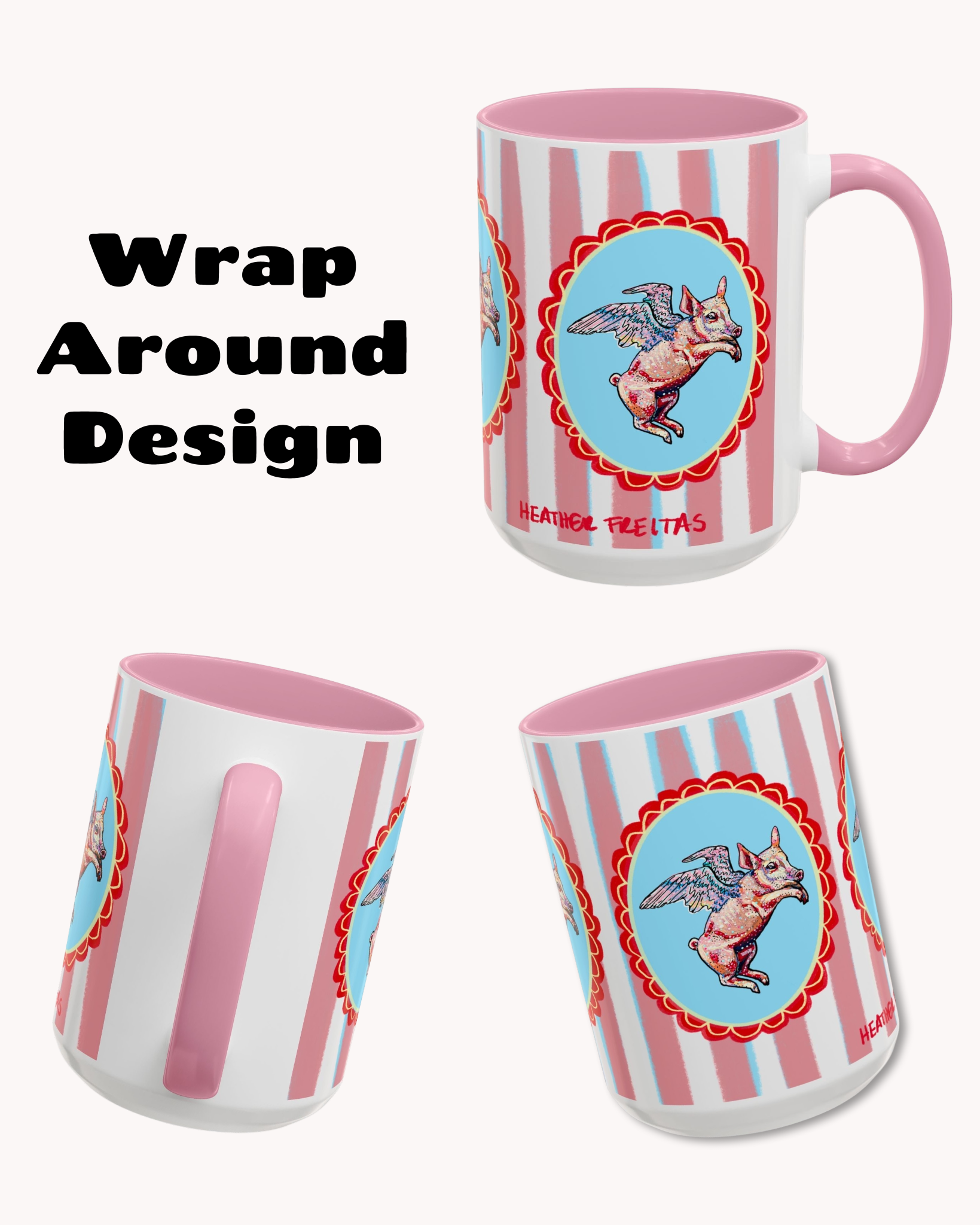 Flying Pig Coffee Mug 15oz