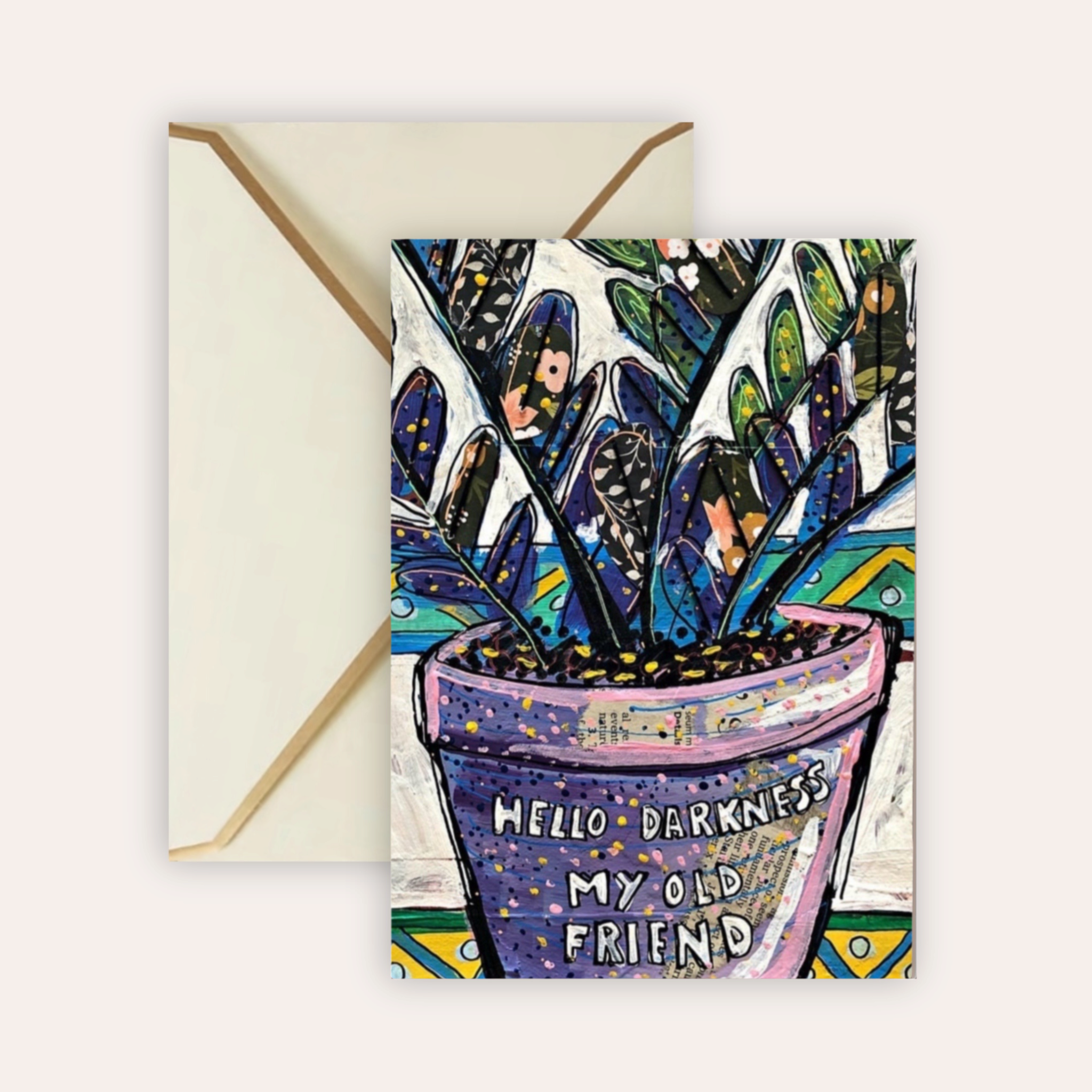 Hello Darkness My Old Friend Fine Art Greeting Card