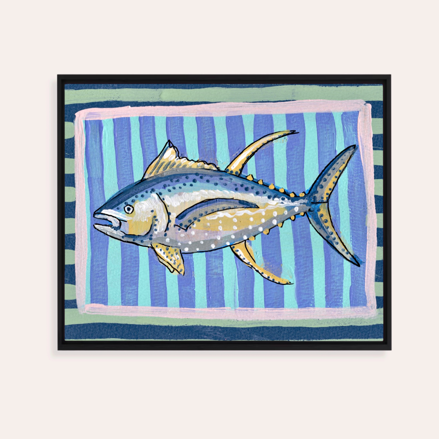Blue Fin Tuna Framed Fine Art Canvas Print