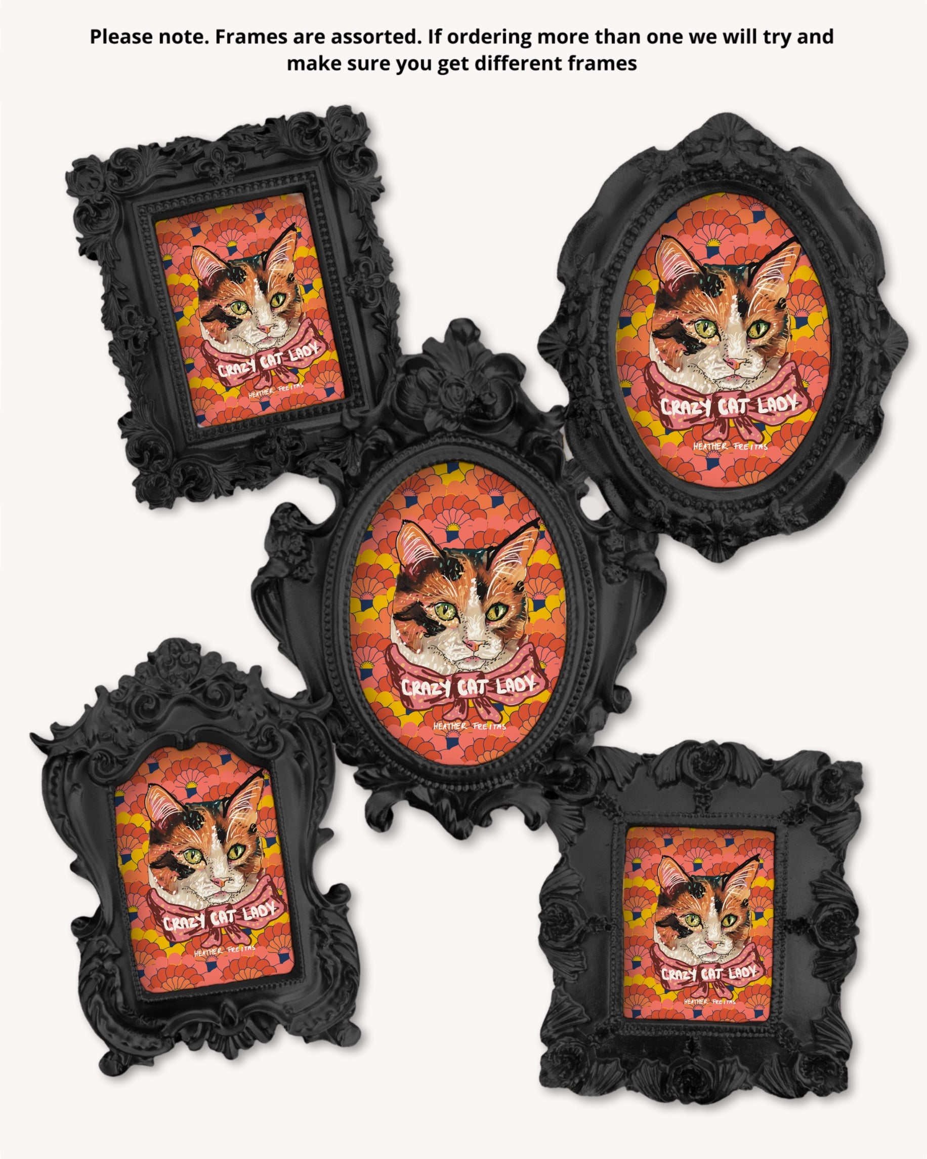 Crazy Cat Lady Print - Mini framed print