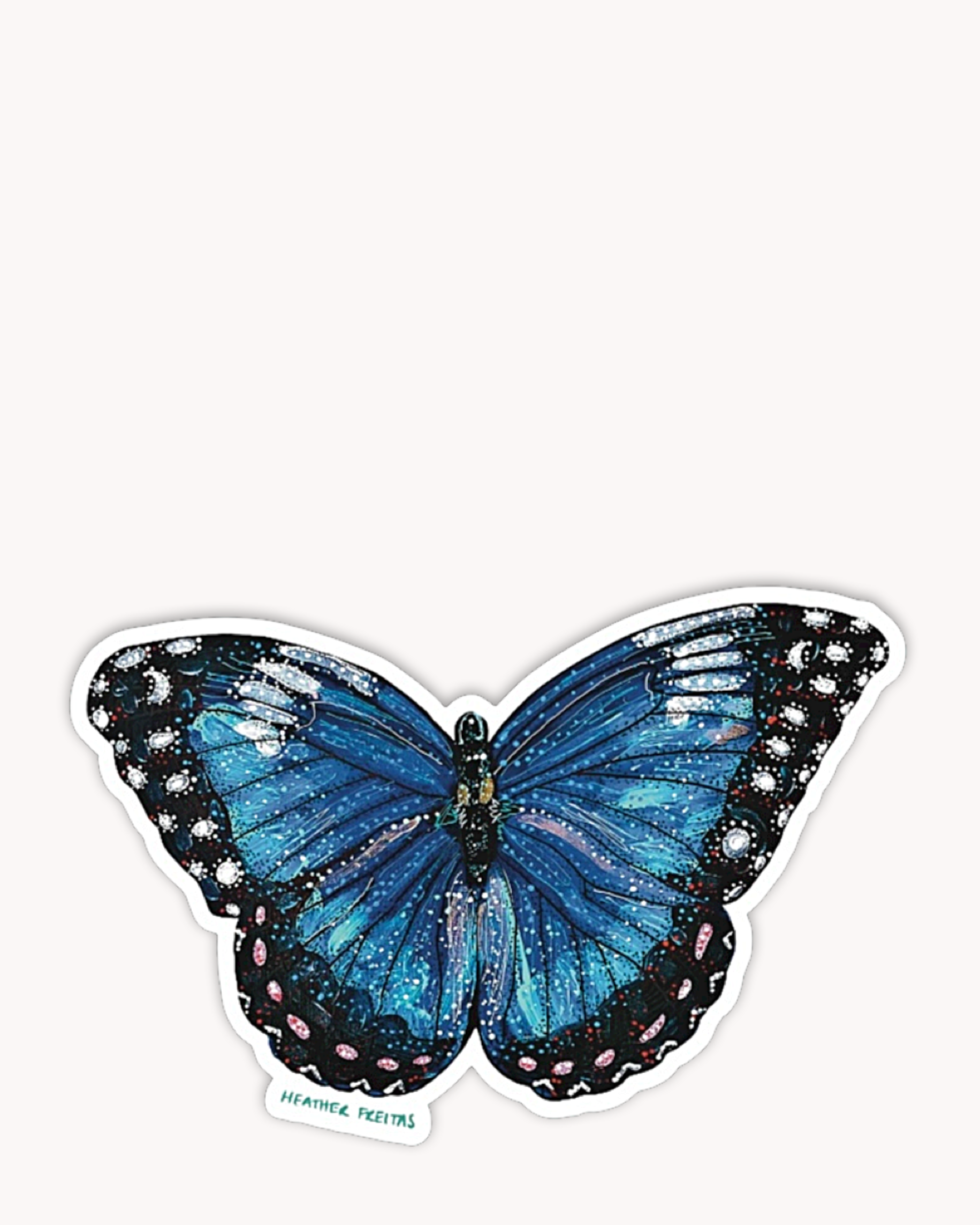 Blue Butterfly Sticker