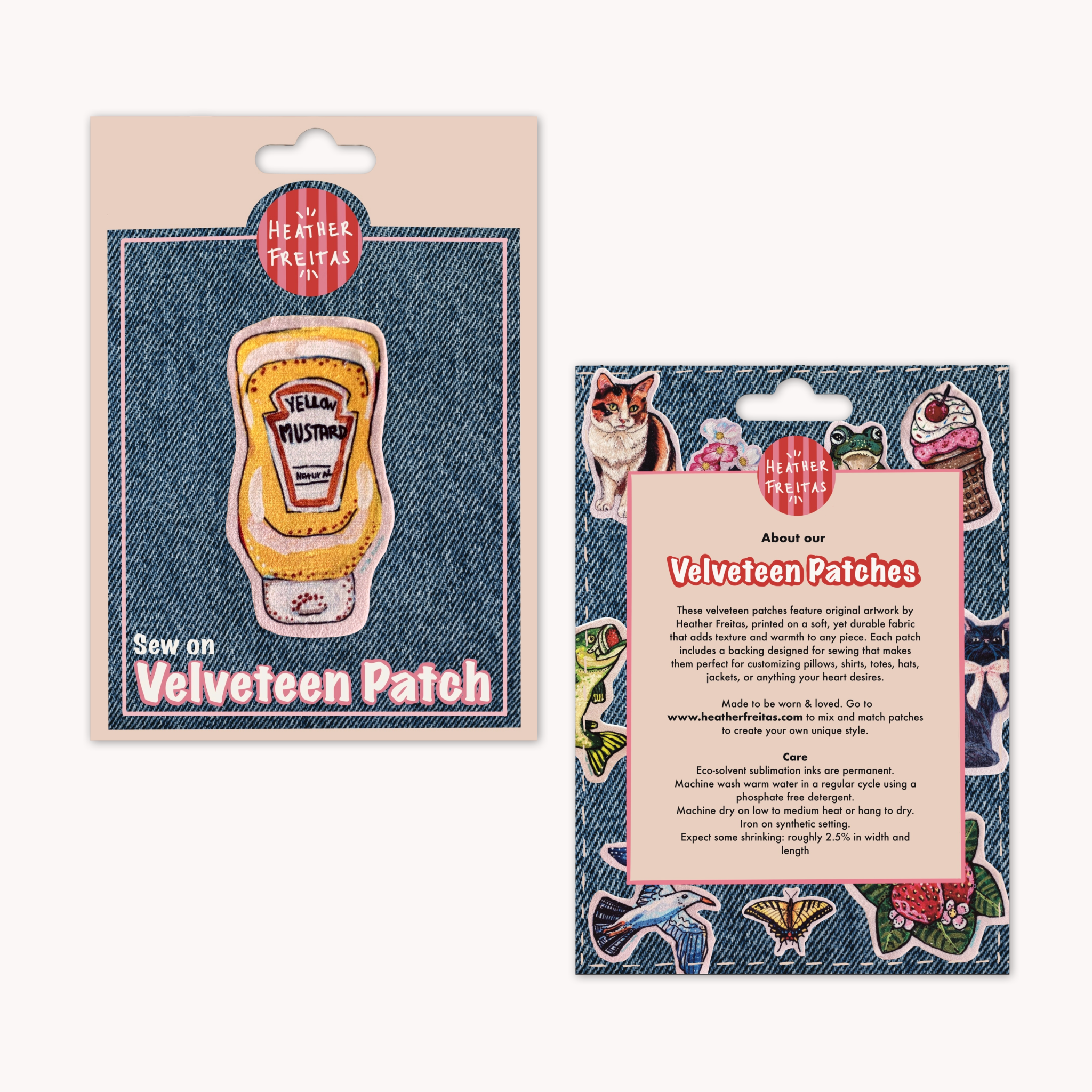 Mustard - Sew On Velveteen Patch