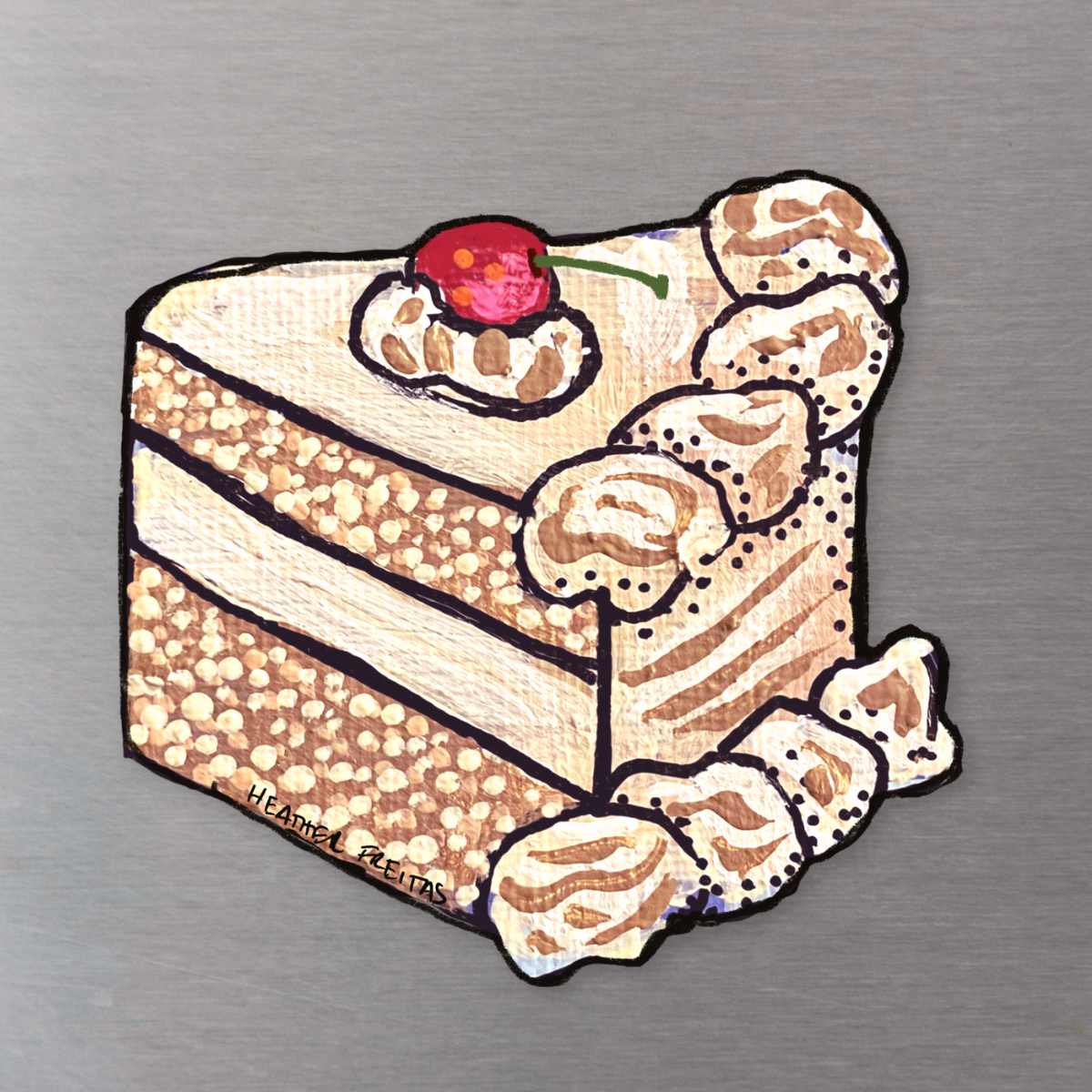 Vanilla Cake Magnet ( Die-Cut )