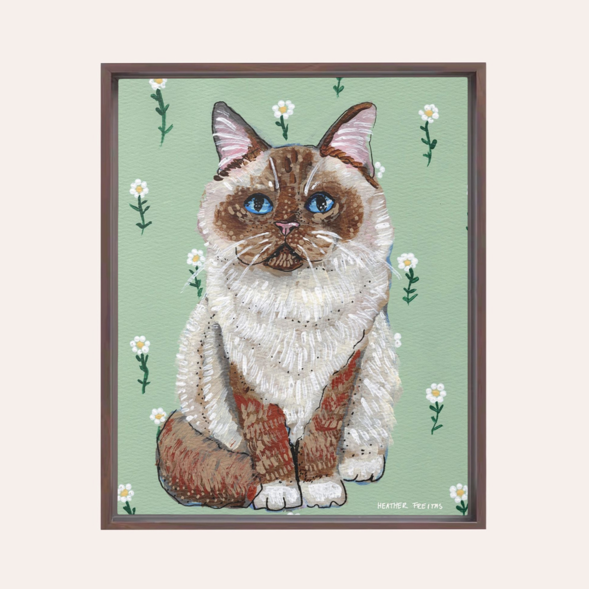 Ragdoll Cat Framed Fine Art Canvas Print
