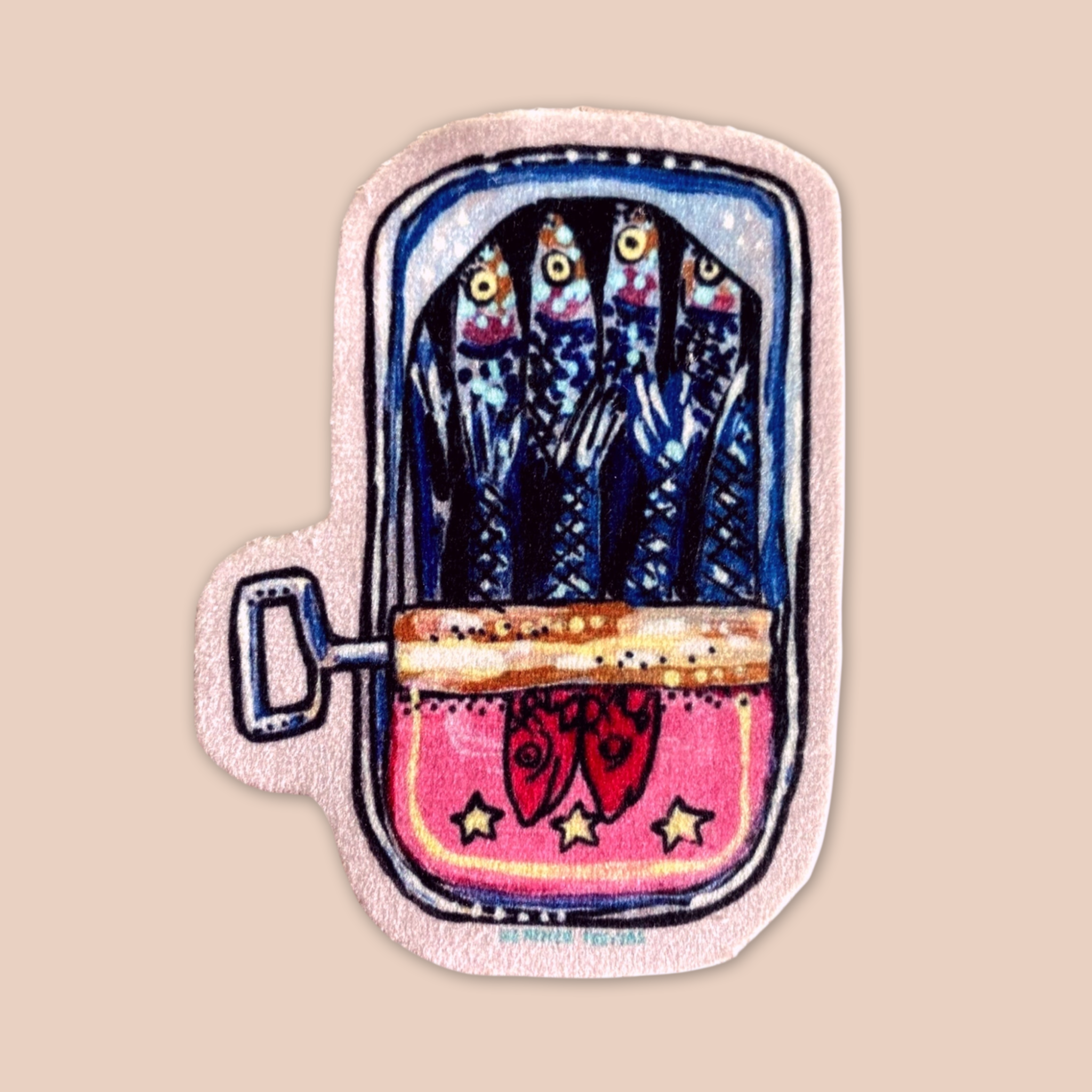 Sardines - Sew On Velveteen Patch