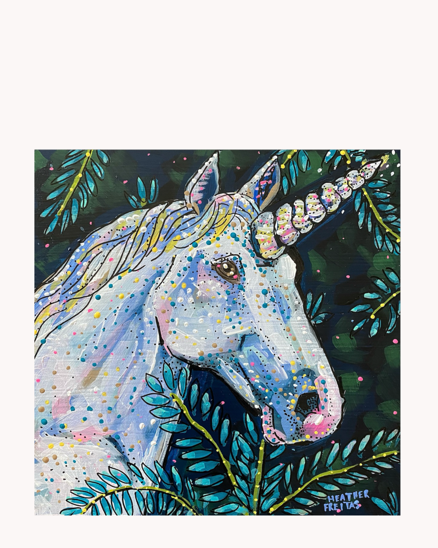 Emerald Unicorn Acrylic Tray