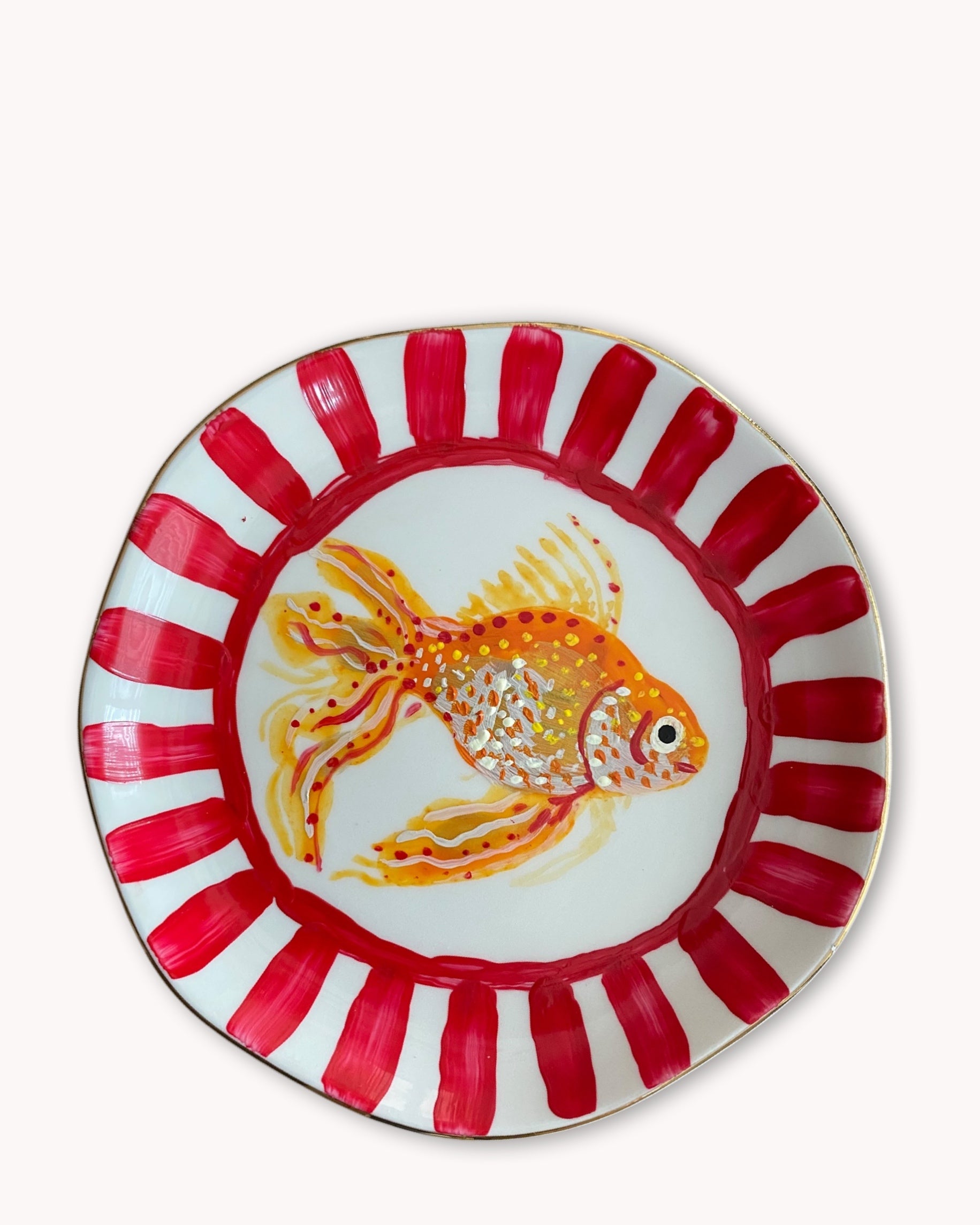 Goldfish Hand Painted 4.5 in Trinket Tray