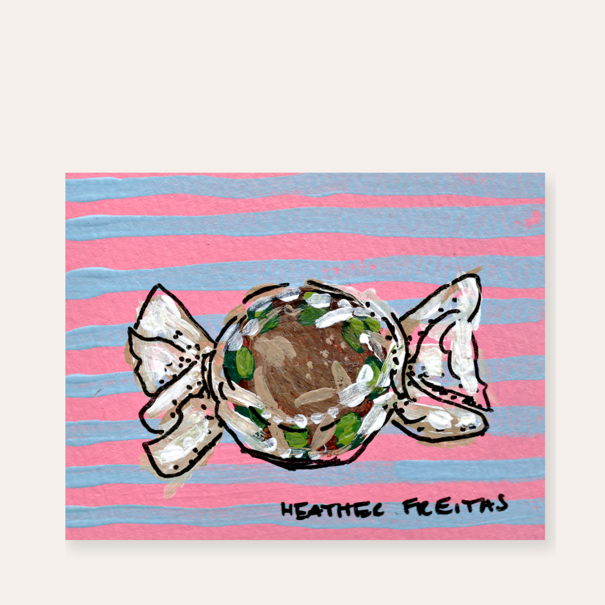 Chocolate Peppermint Hard Candy ACEO