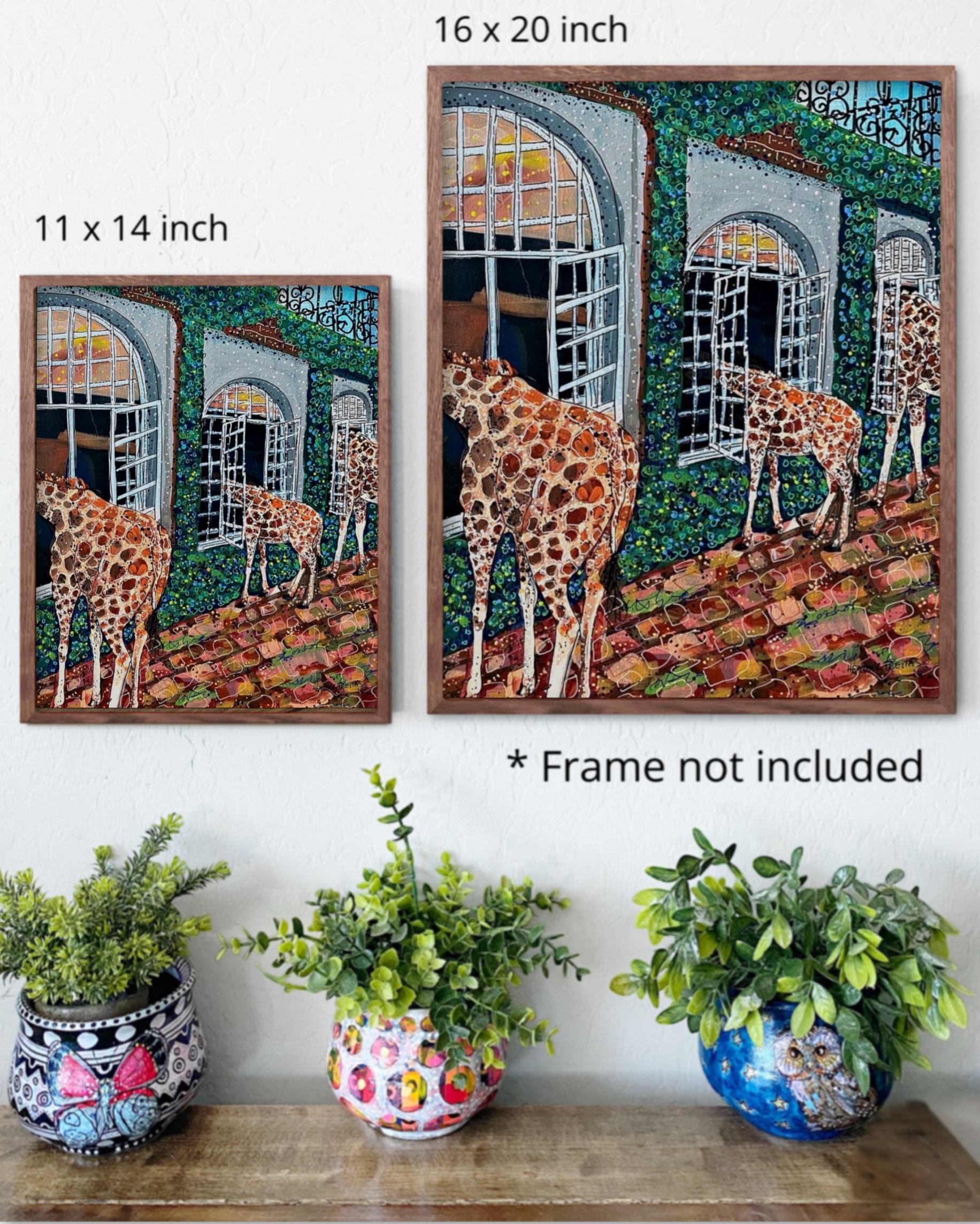 Fine Dining Giraffe Print