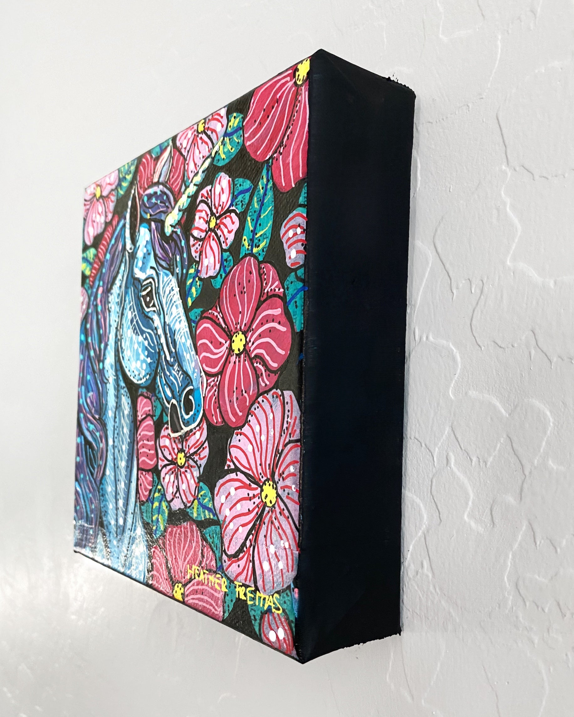 Passion Floral Unicorn ( Original Painting )