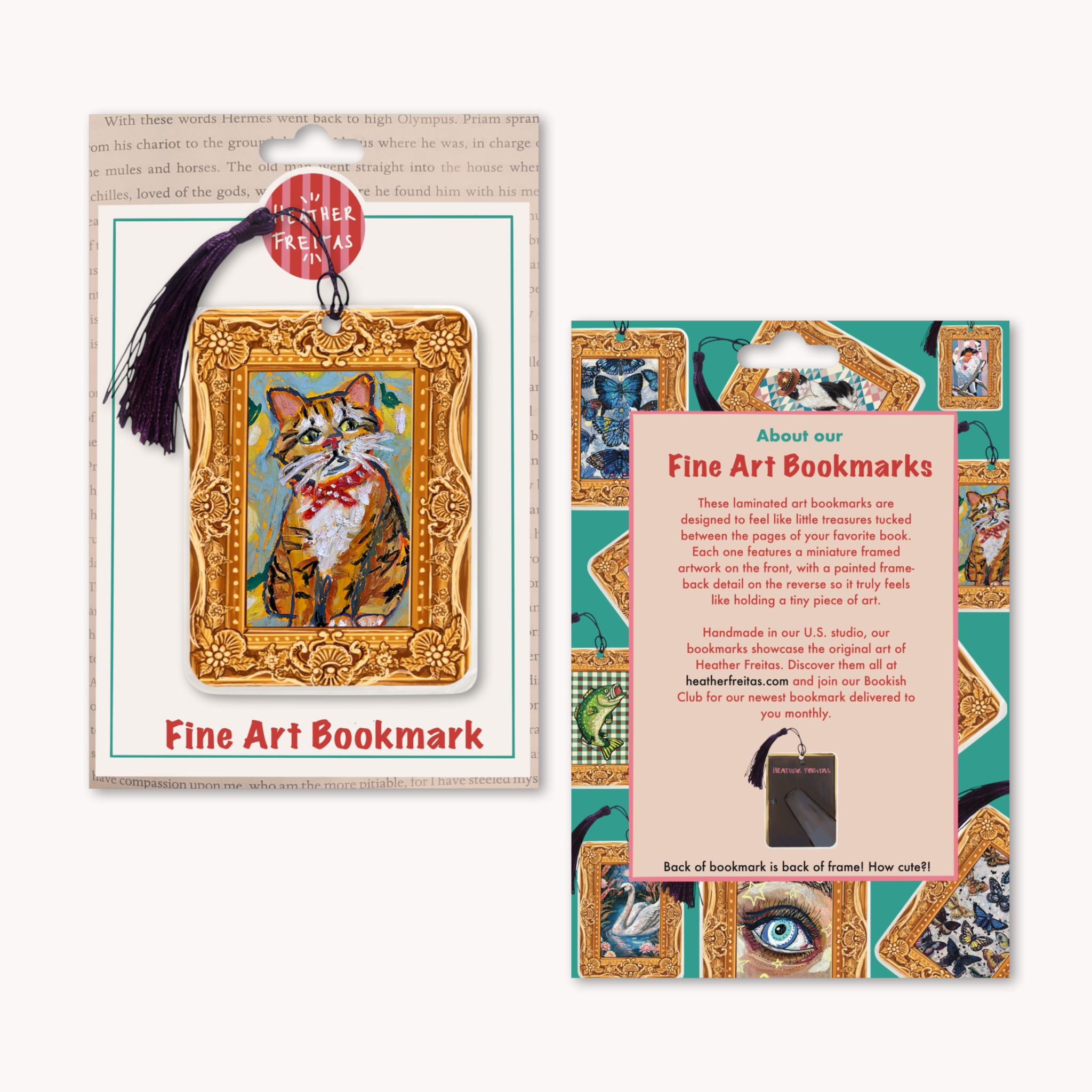 Lemon Cat Fine Art Painting Bookmark