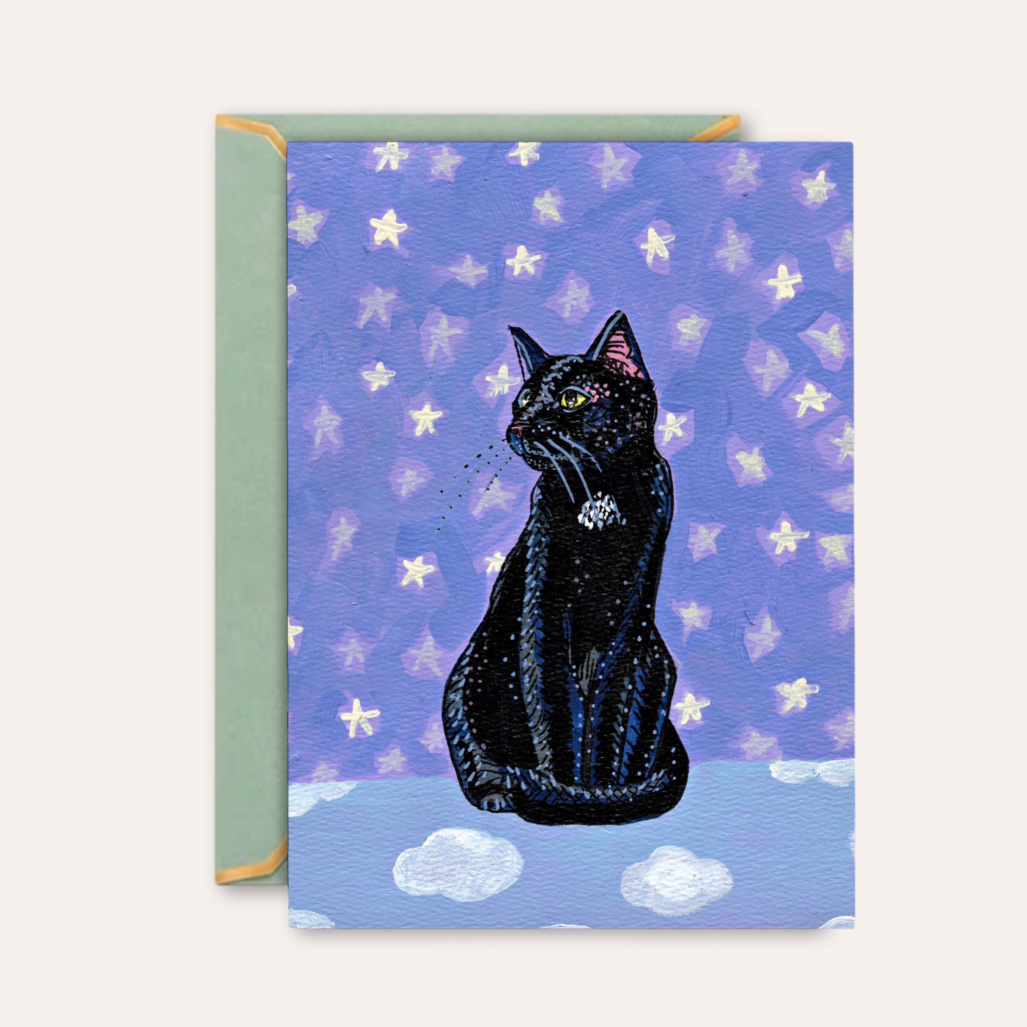 Bombay Cat Fine Art Greeting Card