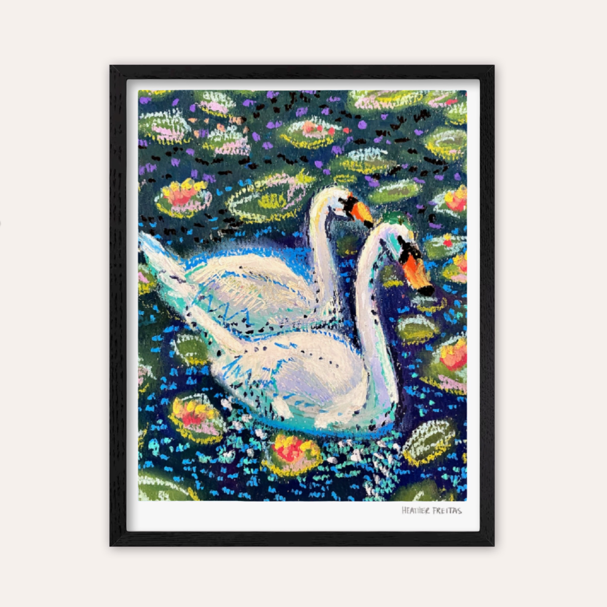 Two Swans Fine Art Print