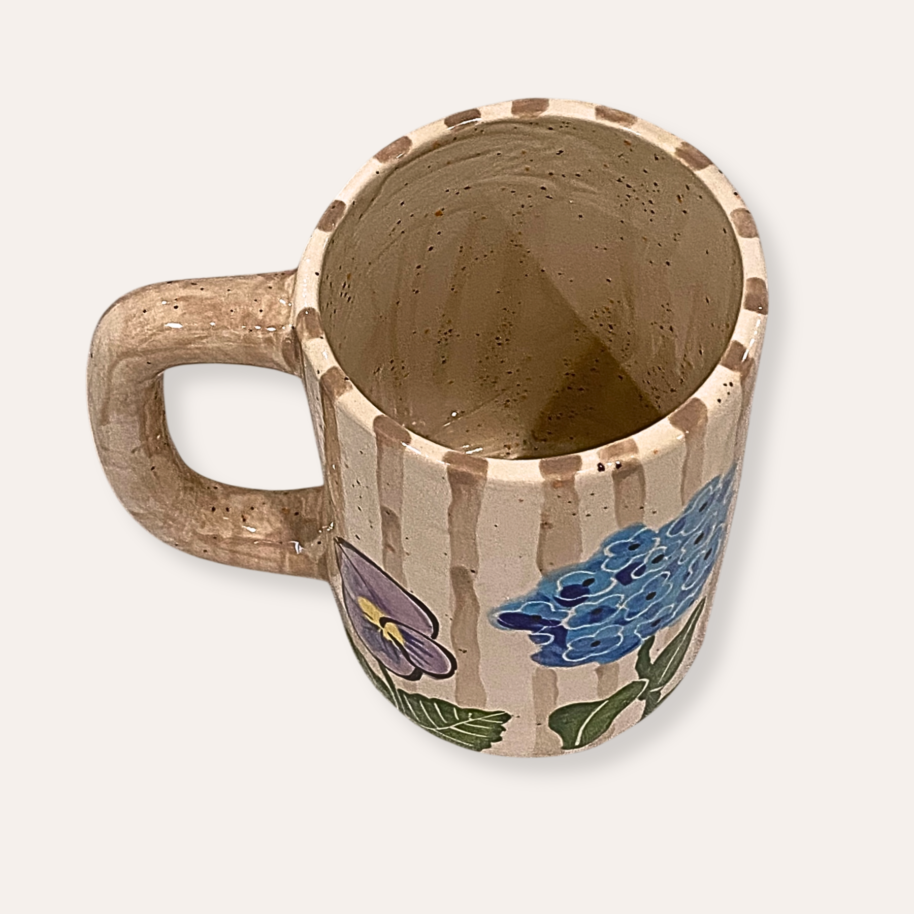 Botanicals Hand Painted 16oz Ceramic Coffee Mug