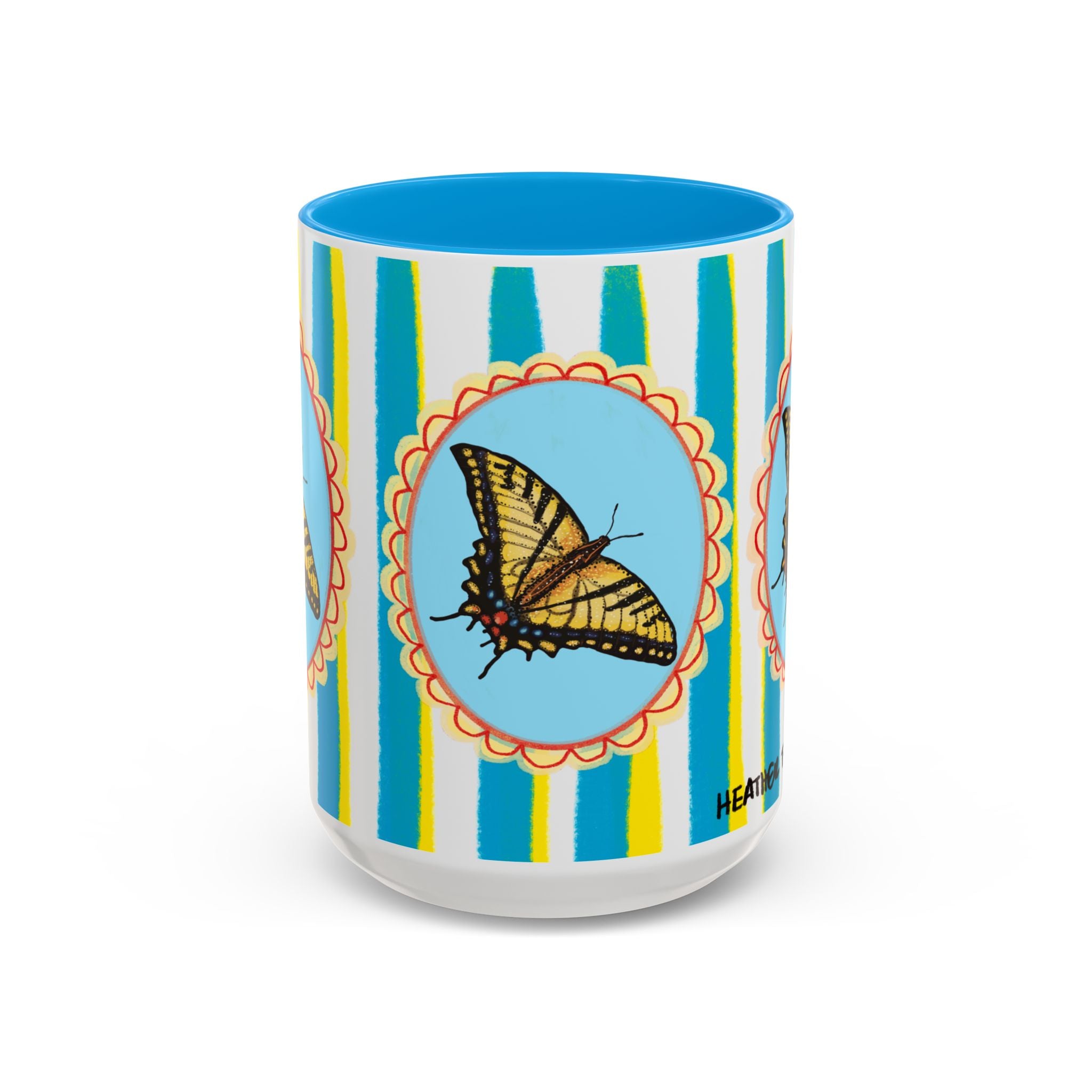 Yellow Butterfly Coffee Mug 15oz
