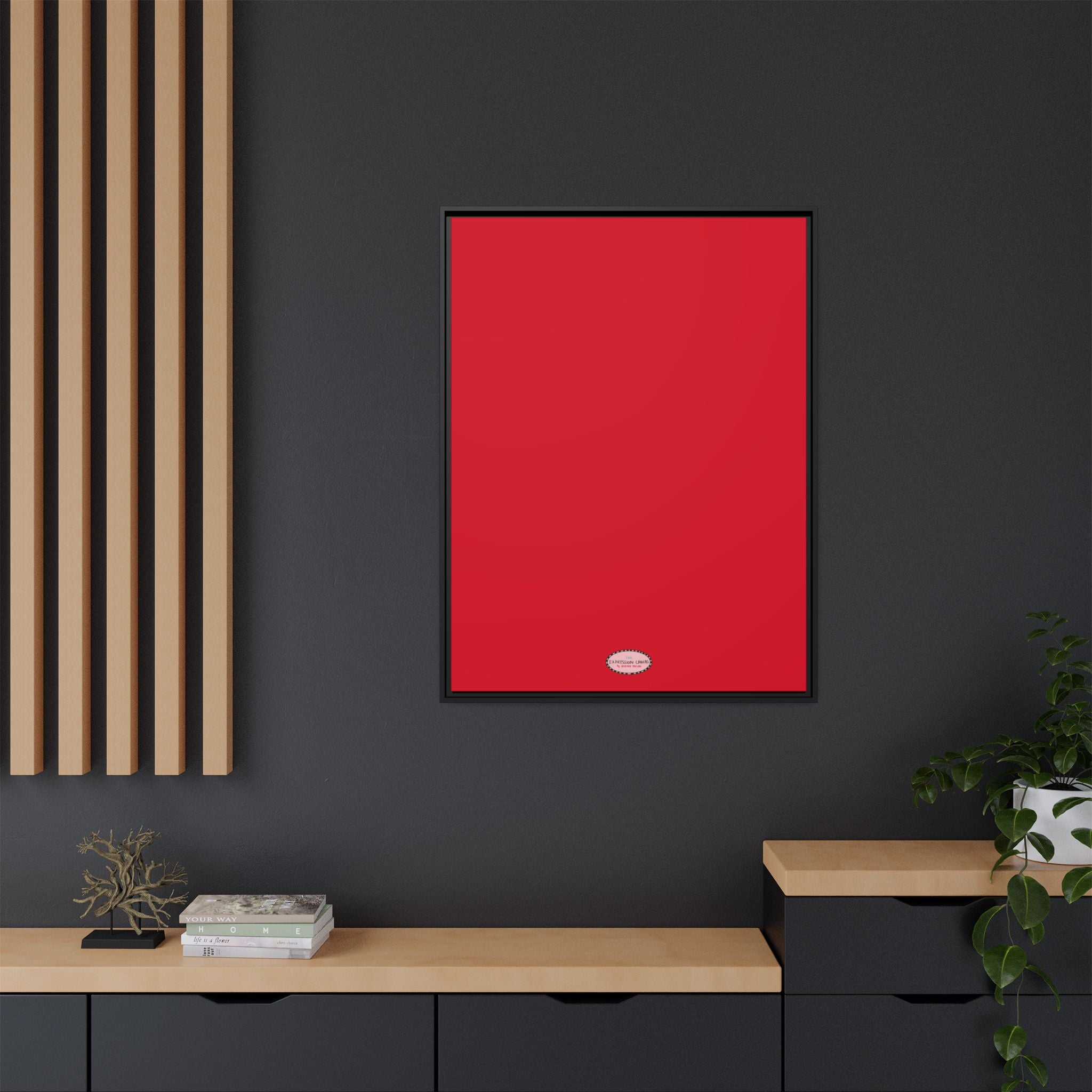 Cherry Expressions Framed Canvas Print