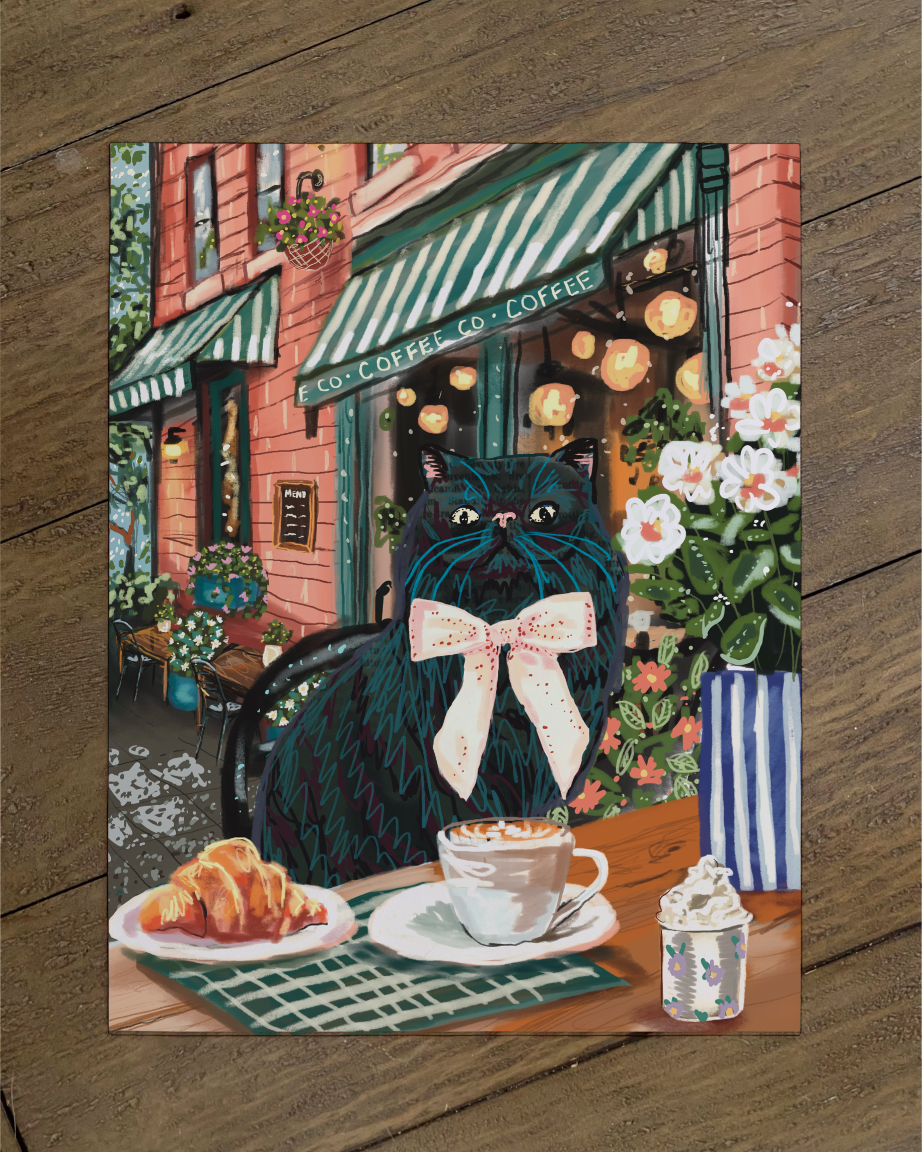 Persain cat - Build Your Pet Portrait Paper Print