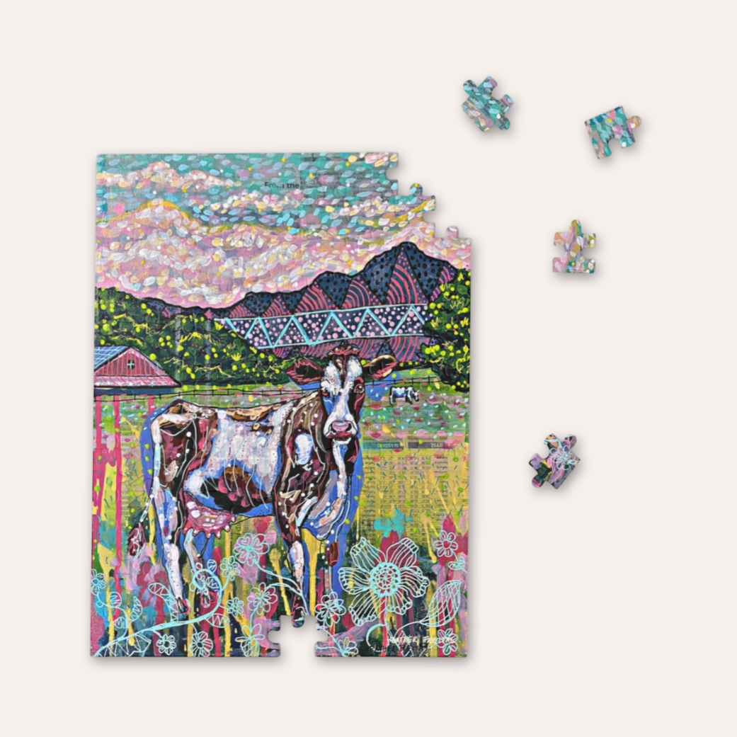 Cows On The Farm Fine Art Puzzle