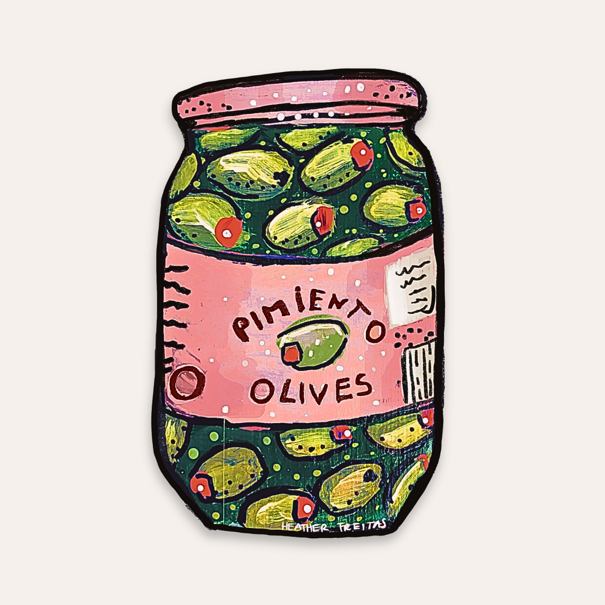 Olives Jar Sticker