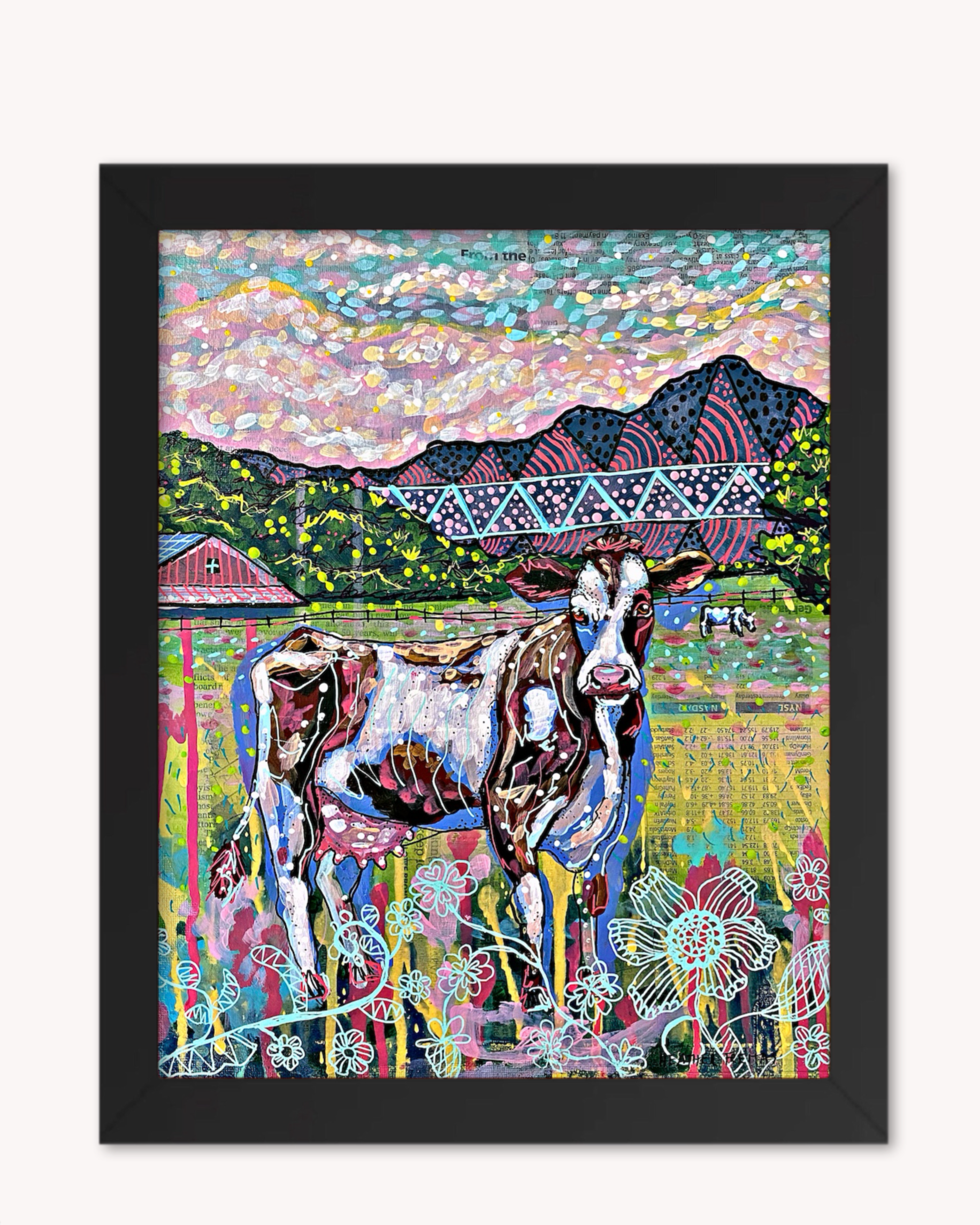 Cows On The Farm Print