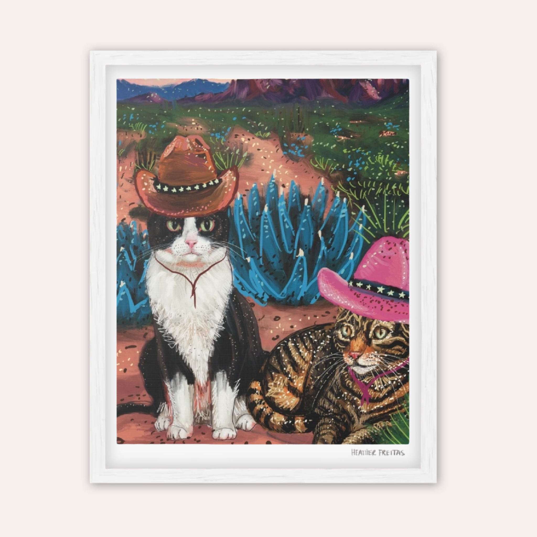 Cowboy Cats Fine Art Print