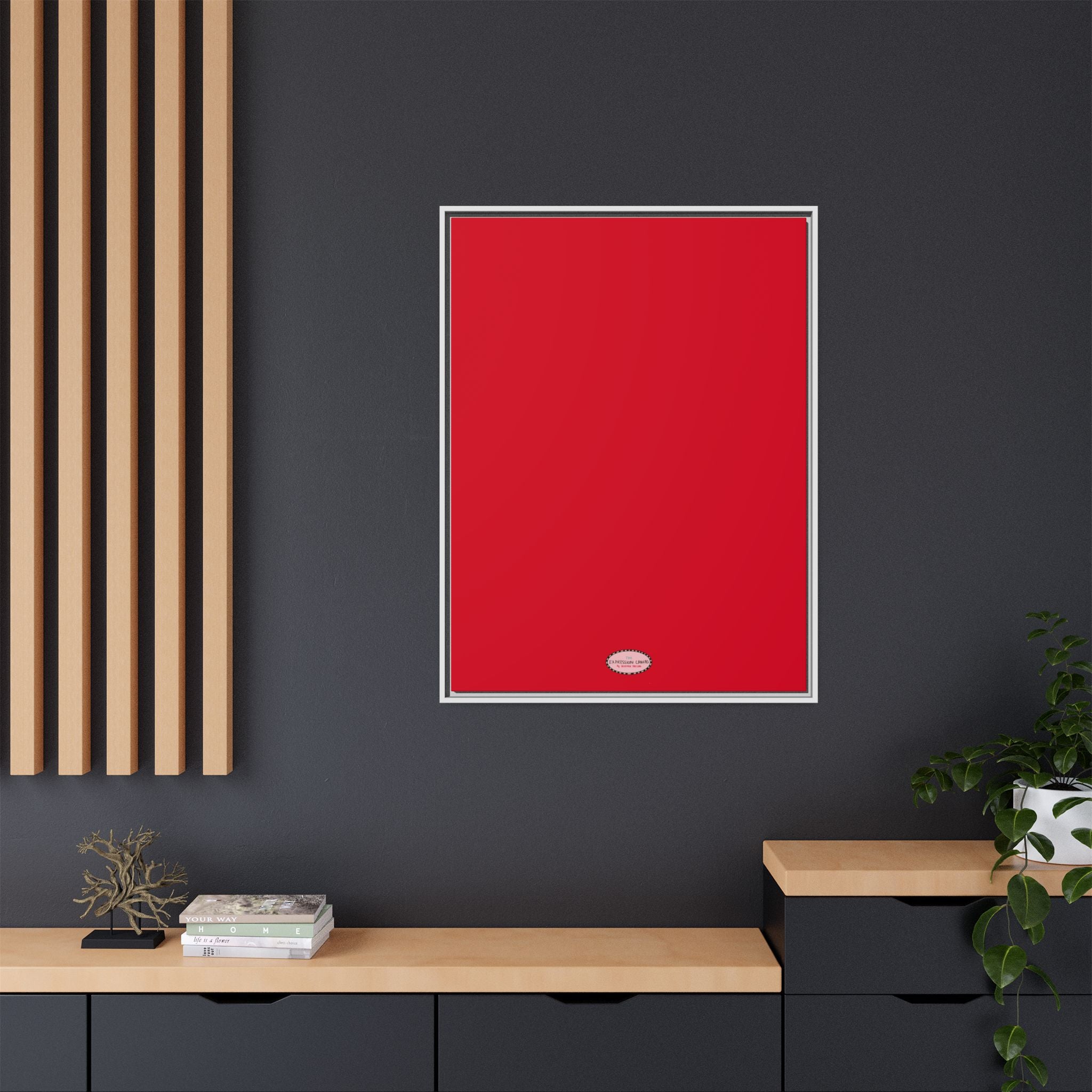 Cherry Expressions Framed Canvas Print