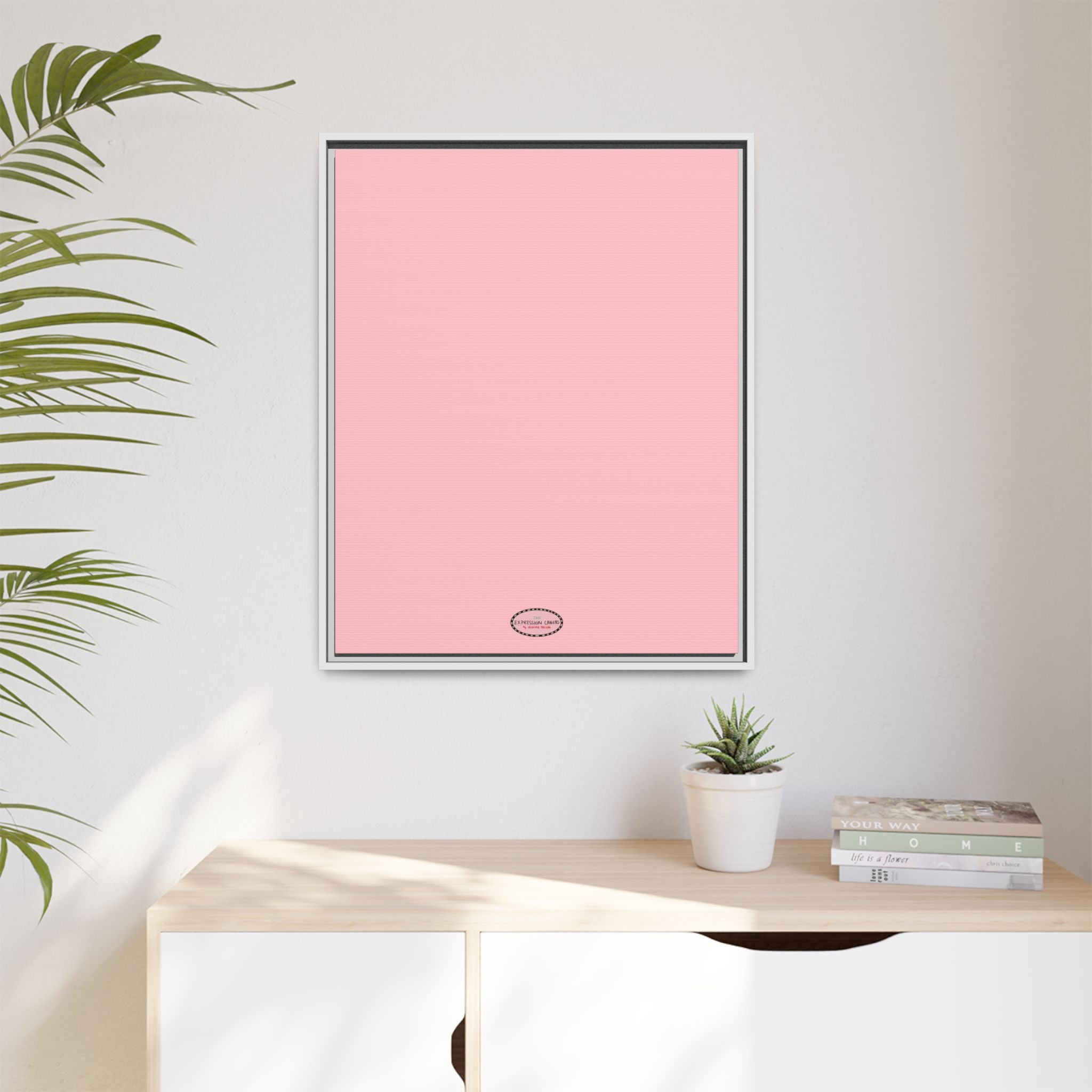 Pink Expressions Framed Canvas Print