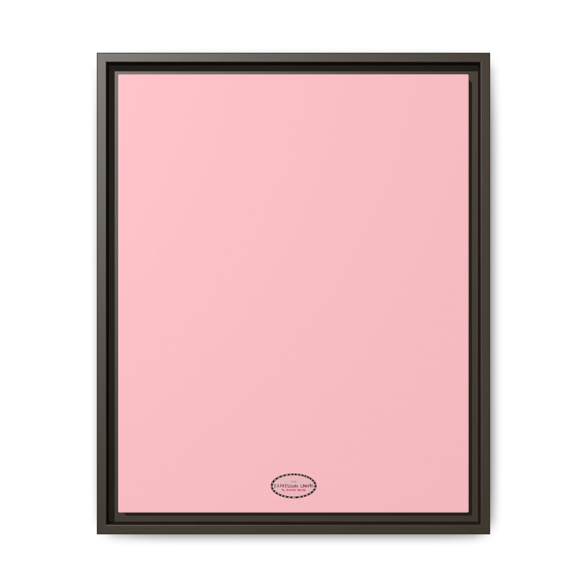 Pink Expressions Framed Canvas Print