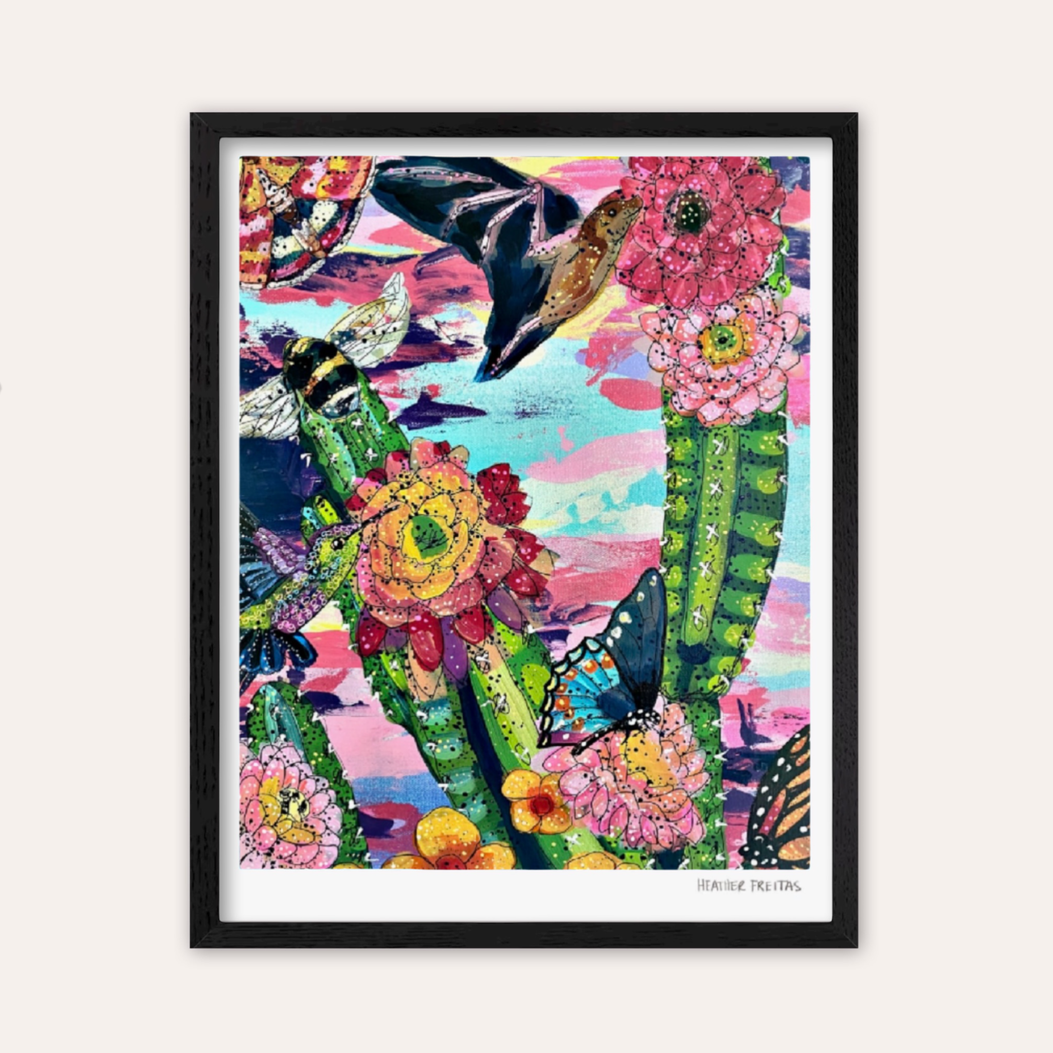 Desert Dawn Pollinators Fine Art Print