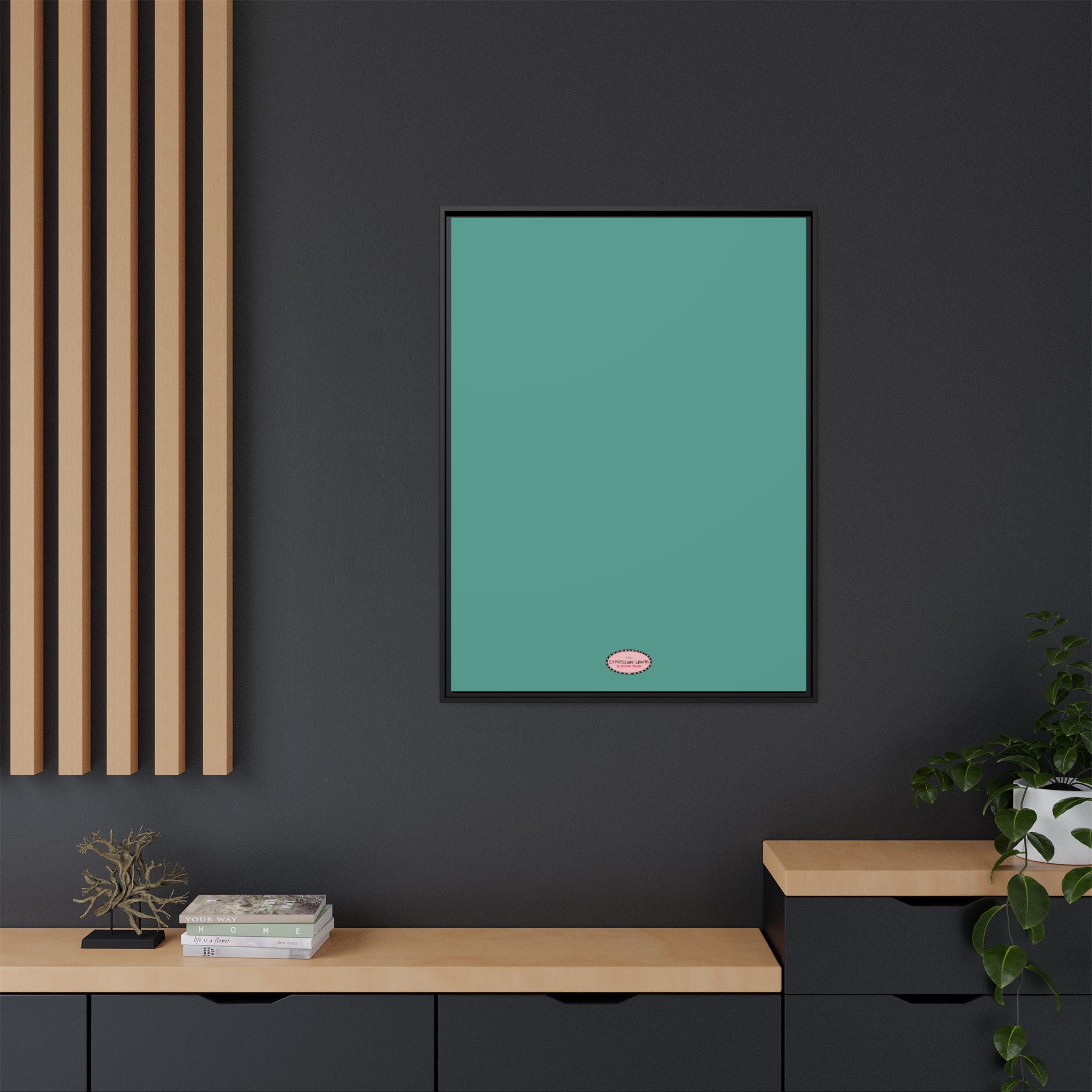 Moss Expressions Framed Canvas Print