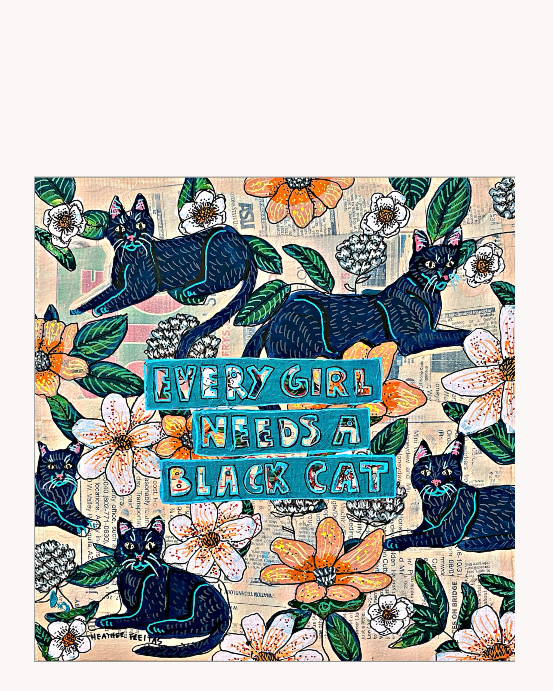 Everyone Needs A Black Cat Acrylic Tray
