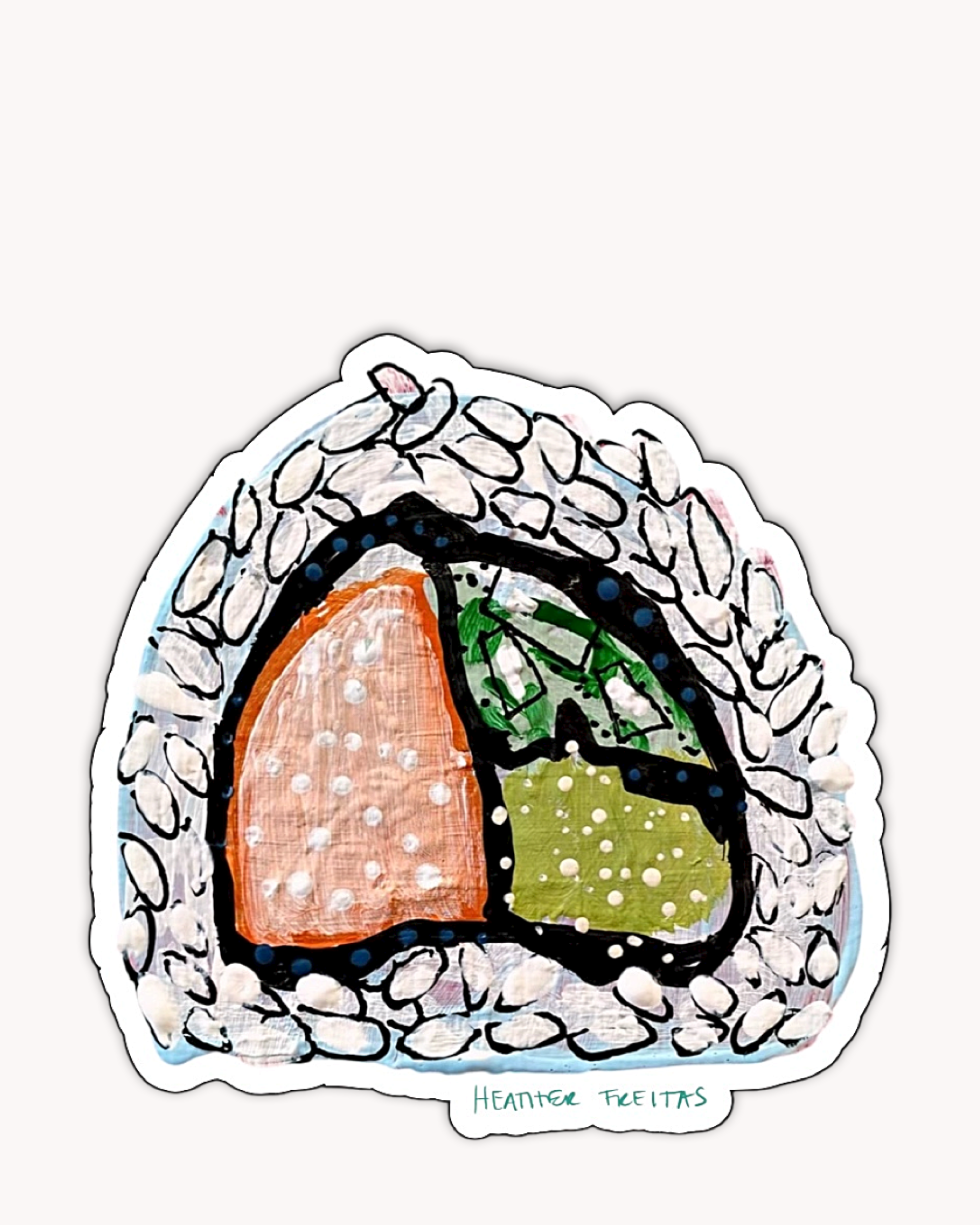 California Roll Sushi Sticker