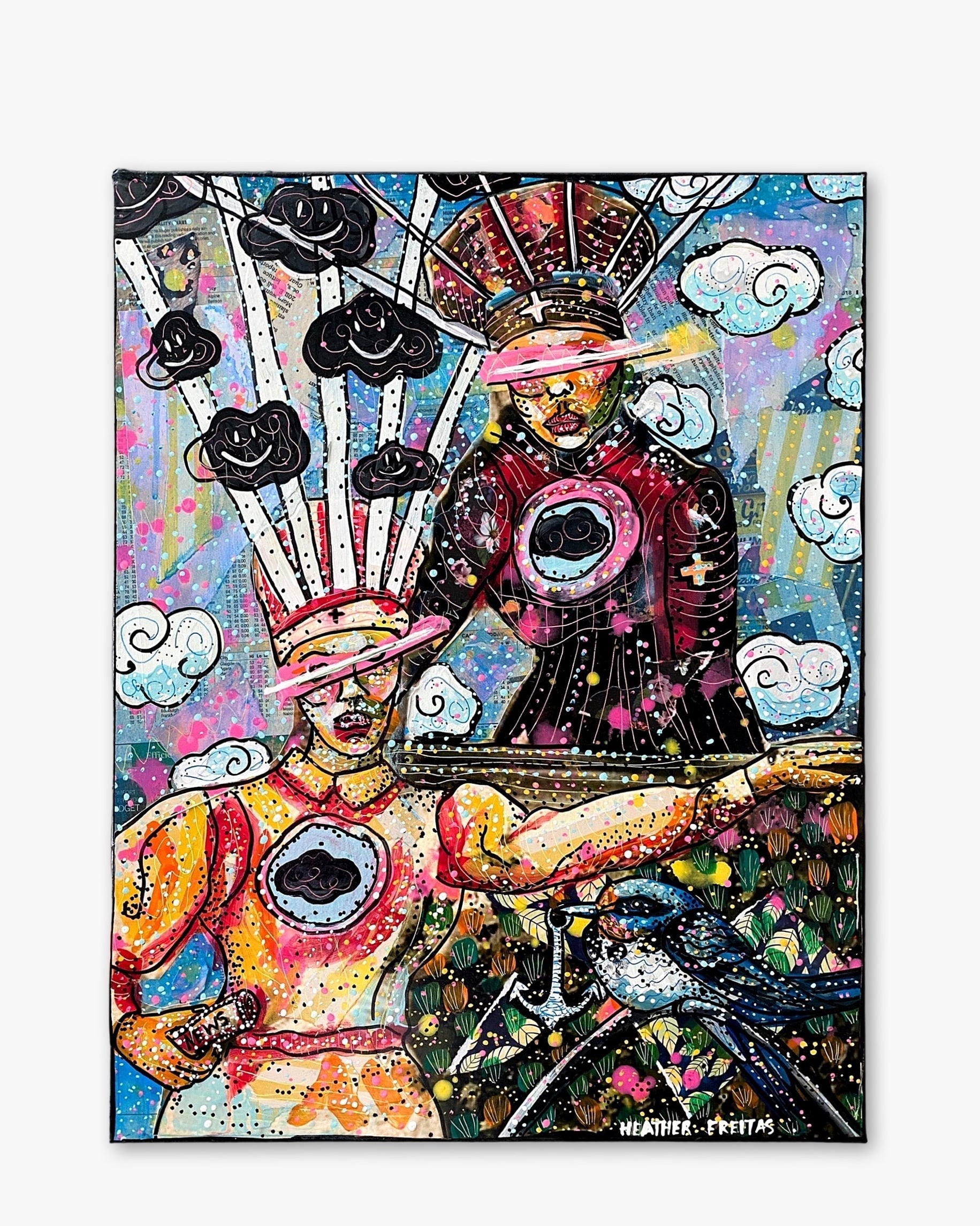 19 Clouds ( Original Painting ) - Heather Freitas - fine art home deccor