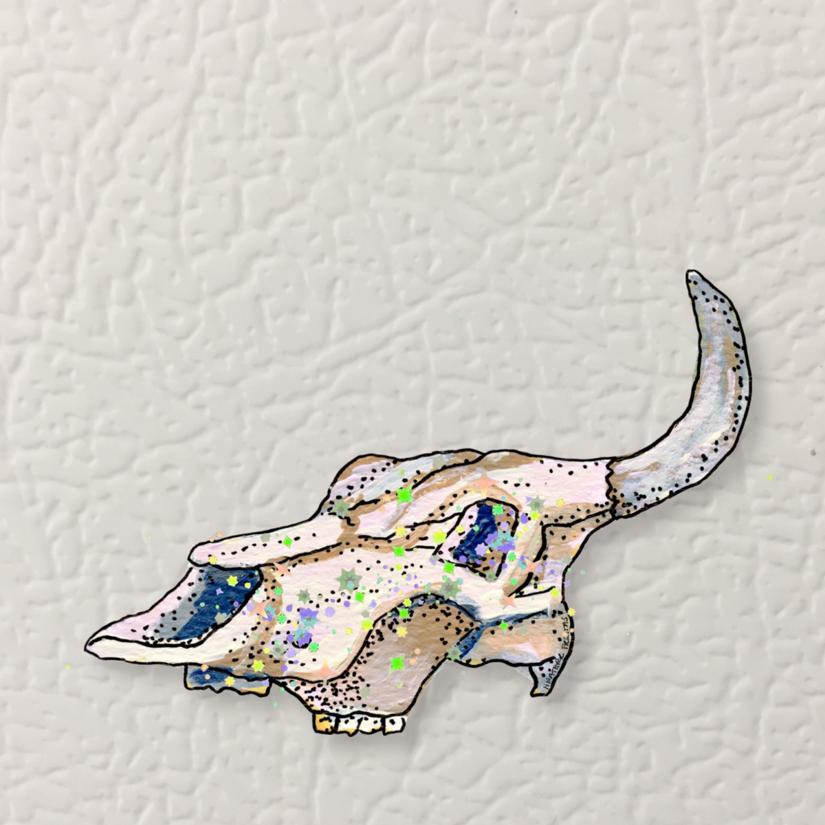 Resting Cow Skull Magnet ( Die-Cut )
