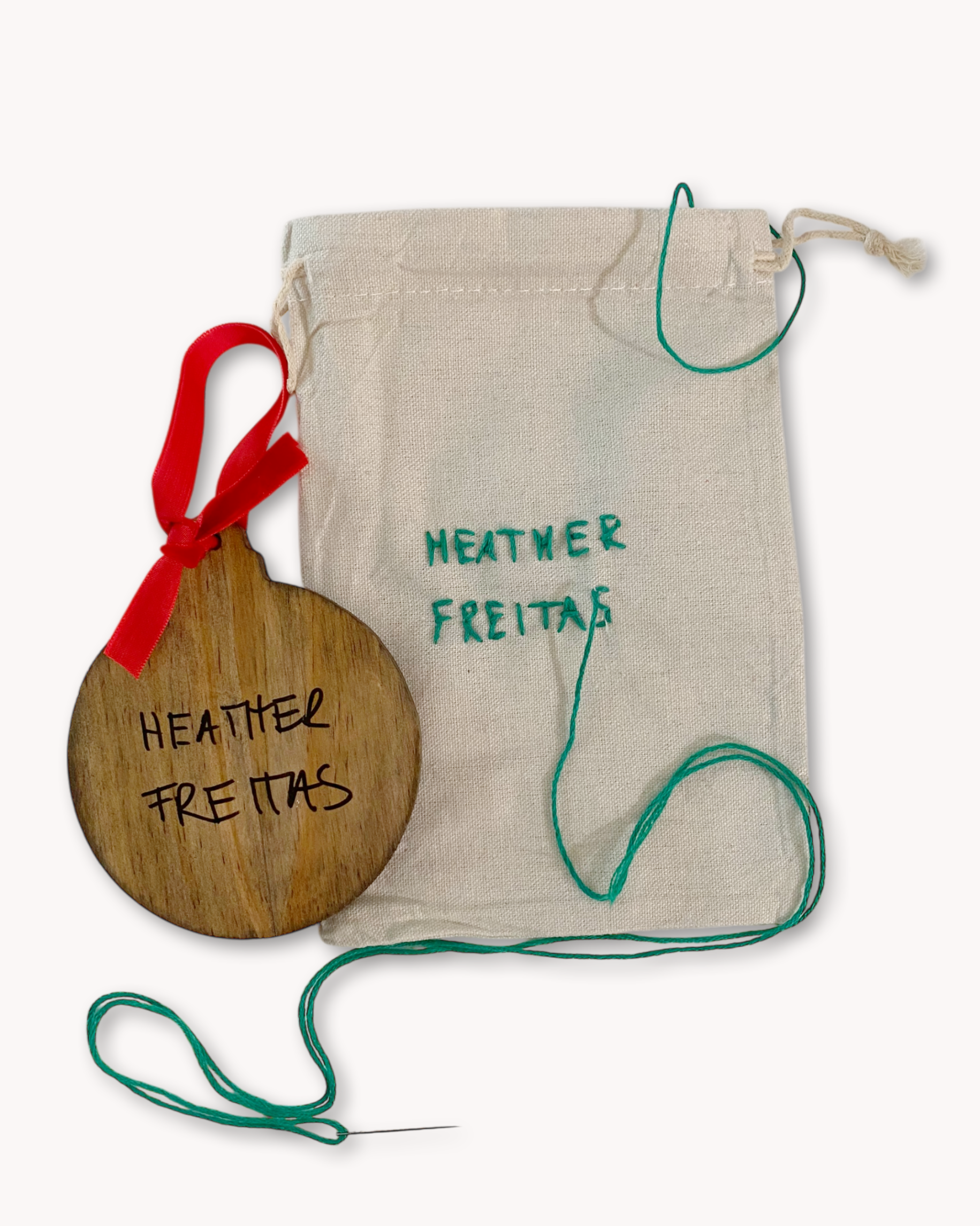 Brown Rat & Wreath Hand Painted Ornament