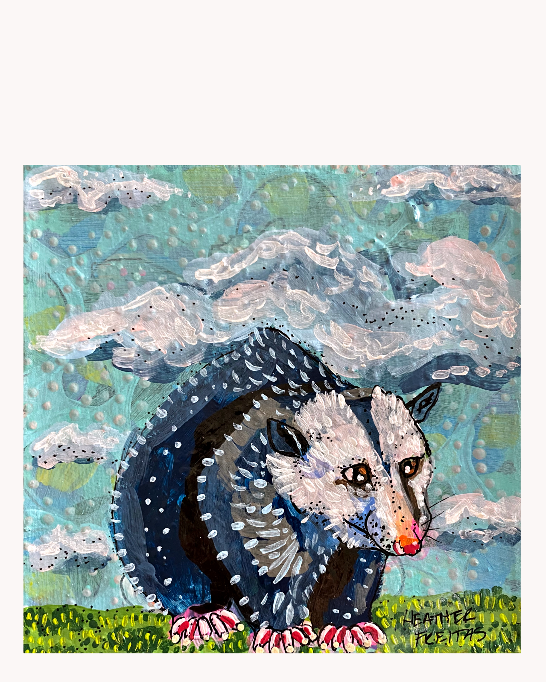 Sunday Best Opossum Acrylic Tray