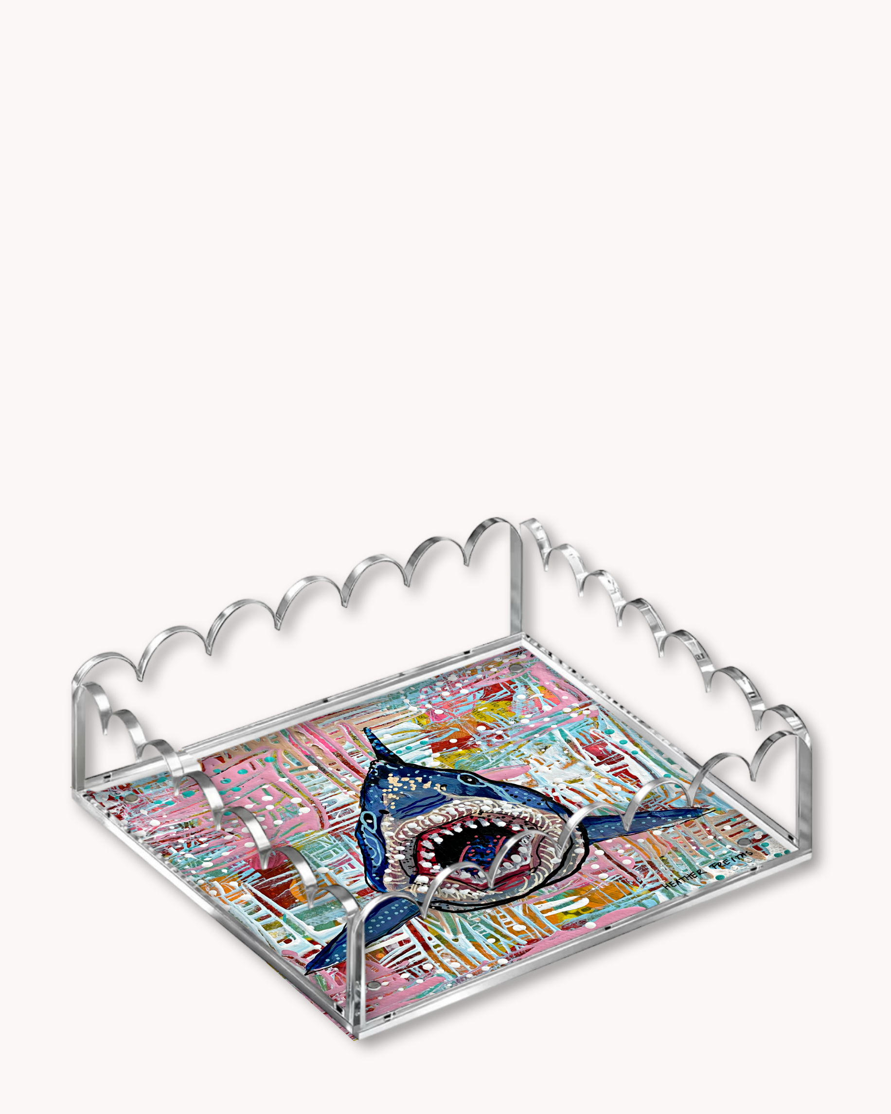 Great White Shark Acrylic Tray