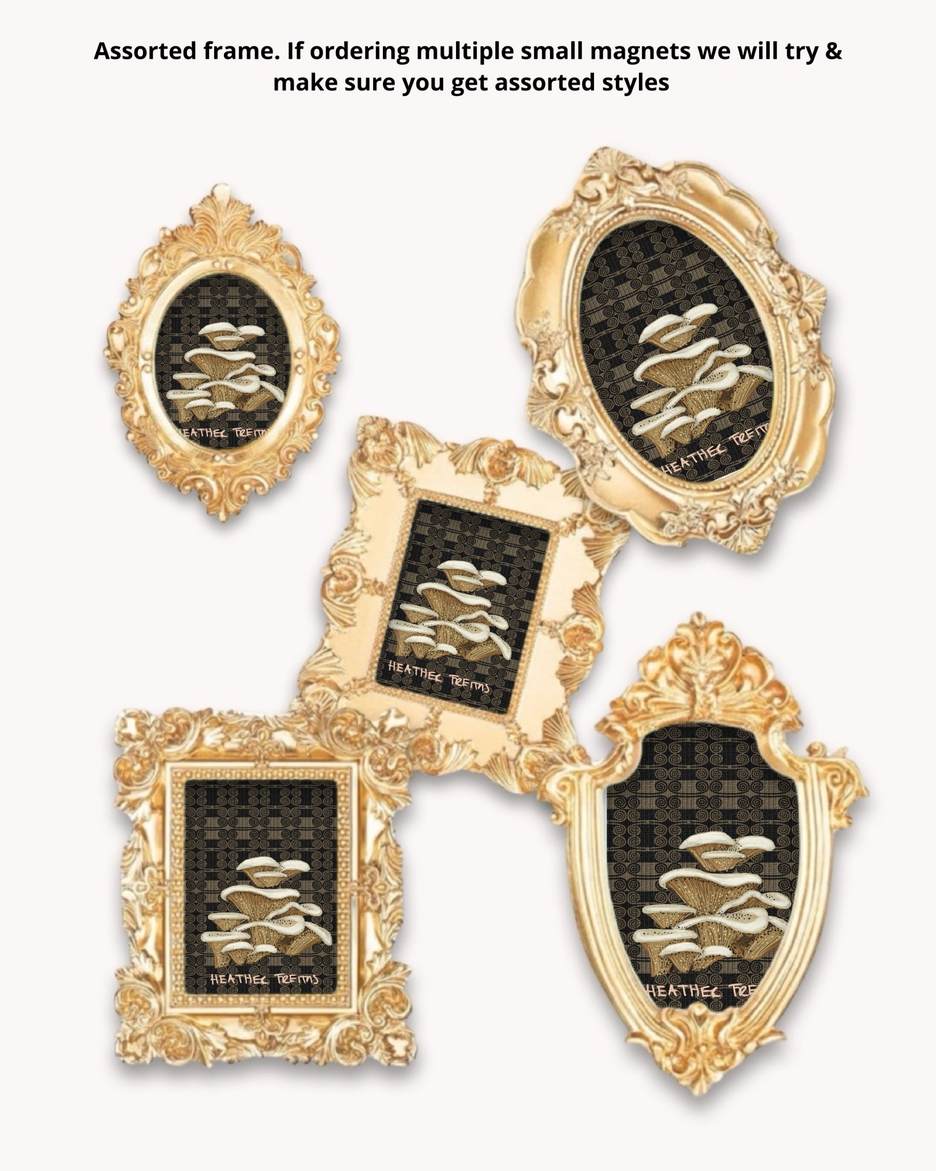 Oyster Mushroom Framed Magnet ( Small )