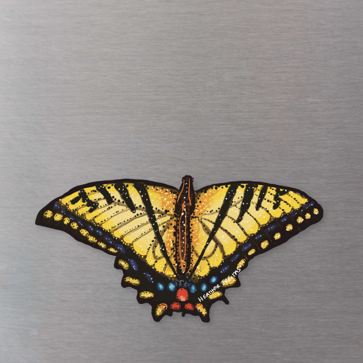 Yellow Swallowtail Butterfly Magnet ( Die-Cut )