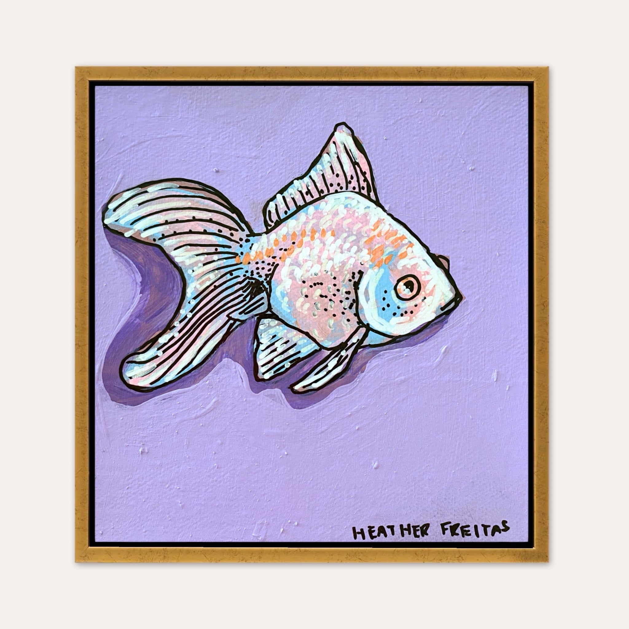 Albino Goldfish ( original painting )