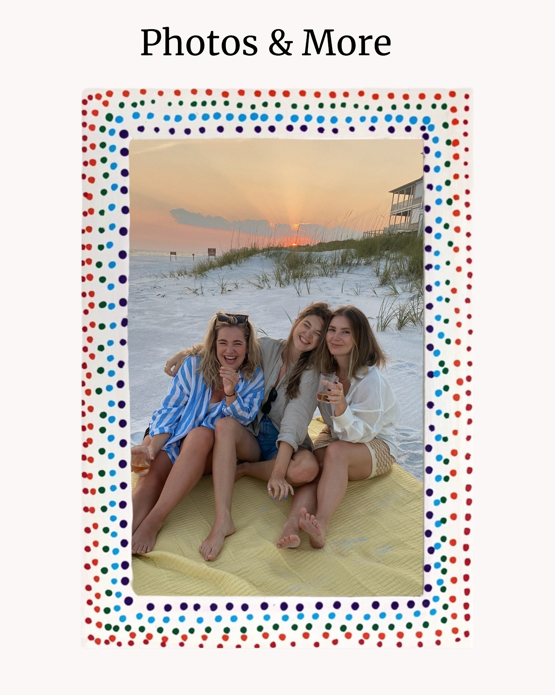 Polka Dot Party ( Hand Painted Frame 4x6 inch)
