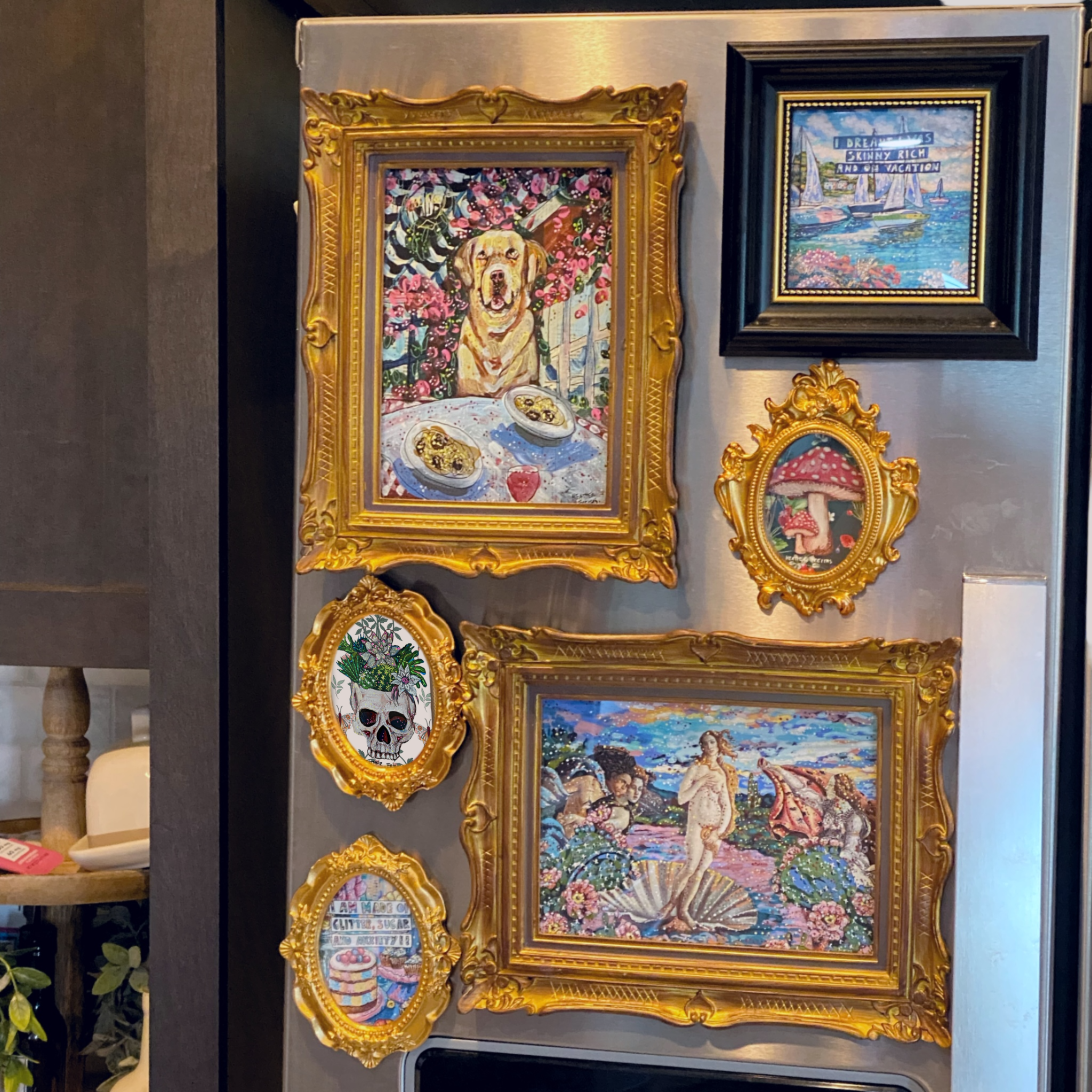 Desert Bloom Framed Small Magnet